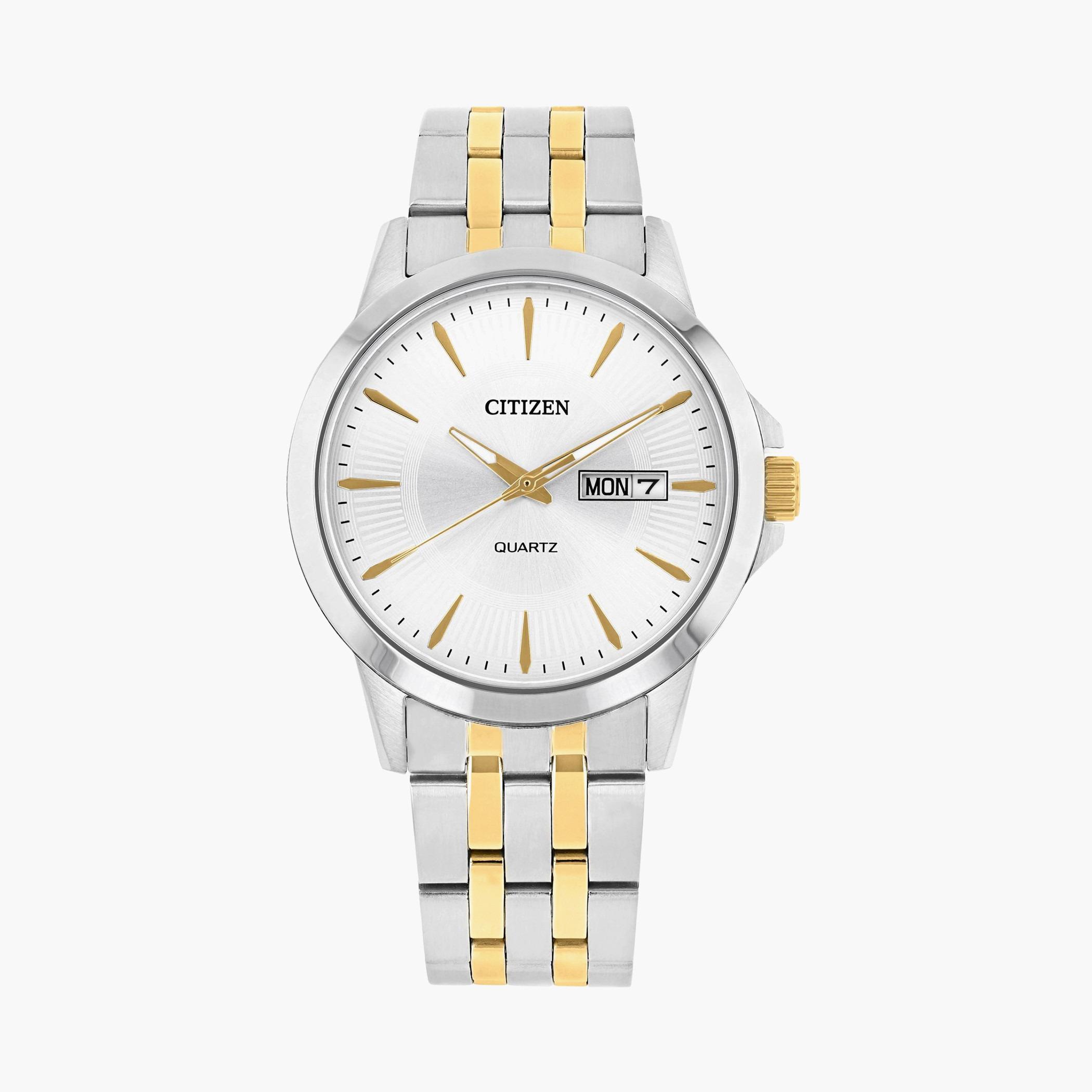 ساعة سيتزن رجال انالوج بعقارب فضي وذهبي - DZ5004-57A-men-watchesandjewellery-watches-image-1
