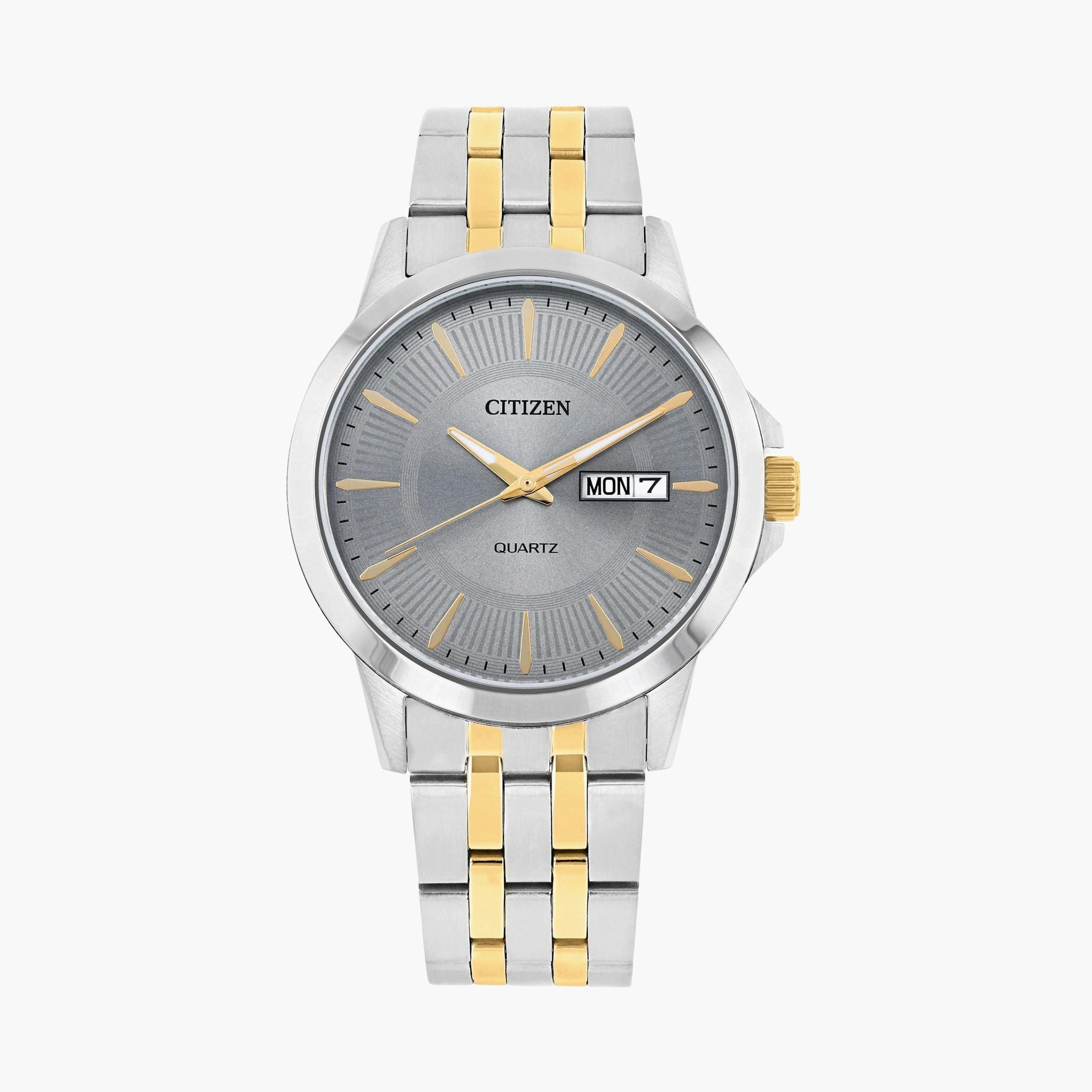ساعة سيتزن للرجال بسوار فضي وذهبي - DZ5004-57H-men-watchesandjewellery-watches-image-1