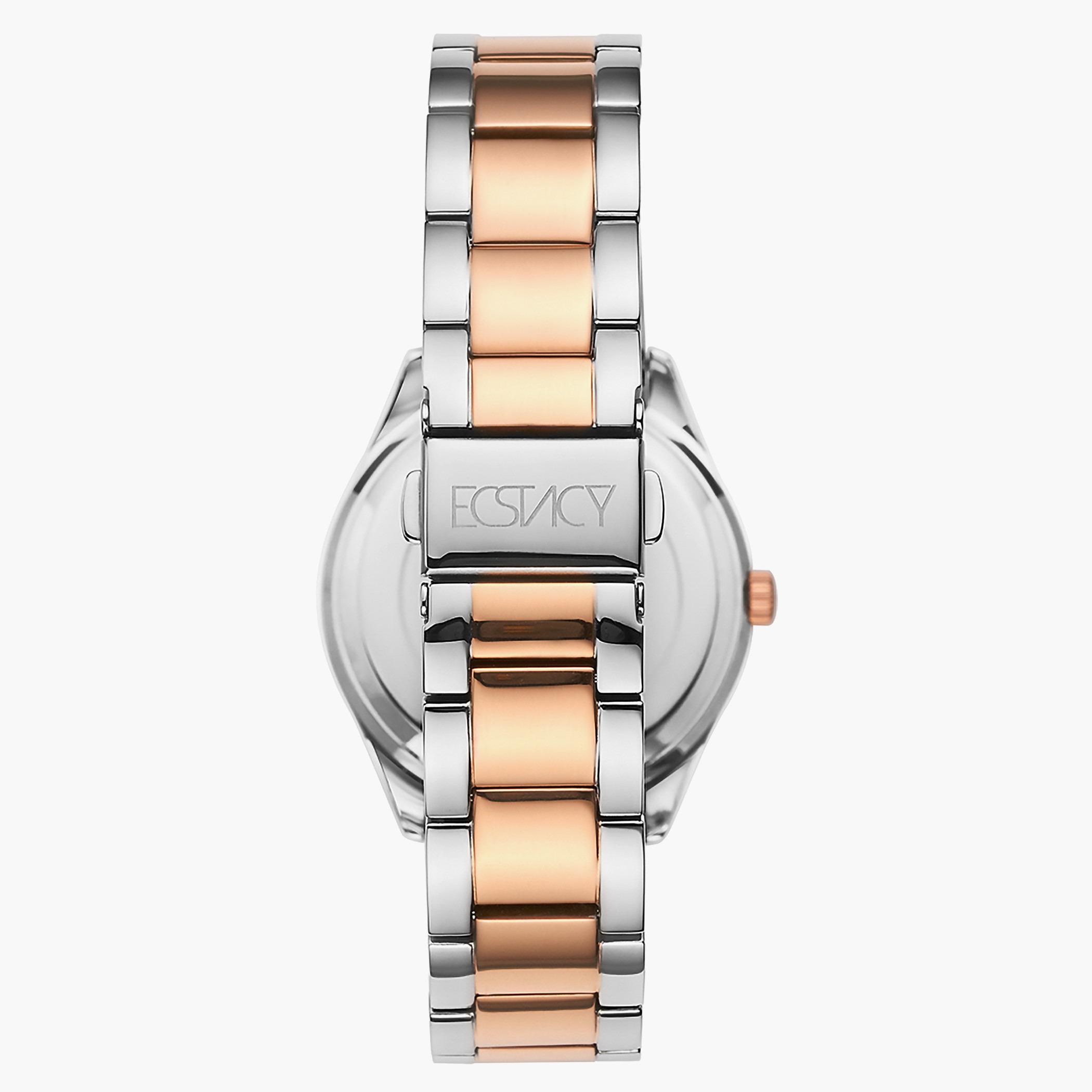 ساعة إكستاسي للنساء بسوار أبيض من الستانلس ستيل بعقارب - E9621-KBKW-women-watchesandjewellery-watches-image-3