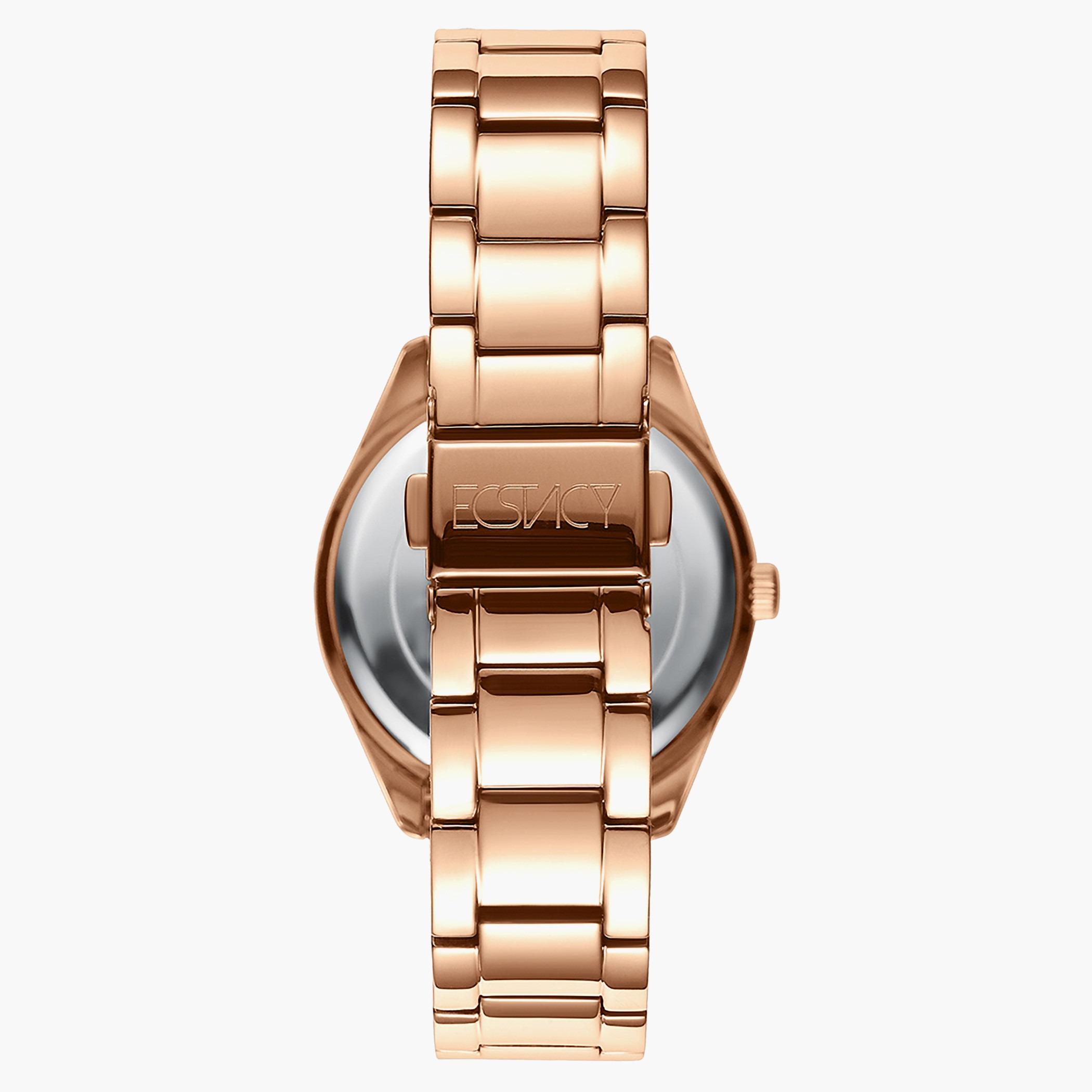 ساعة إكستاسي للنساء بسوار بني وسوار ستانلس ستيل - E9621-RBKD-women-watchesandjewellery-watches-image-3