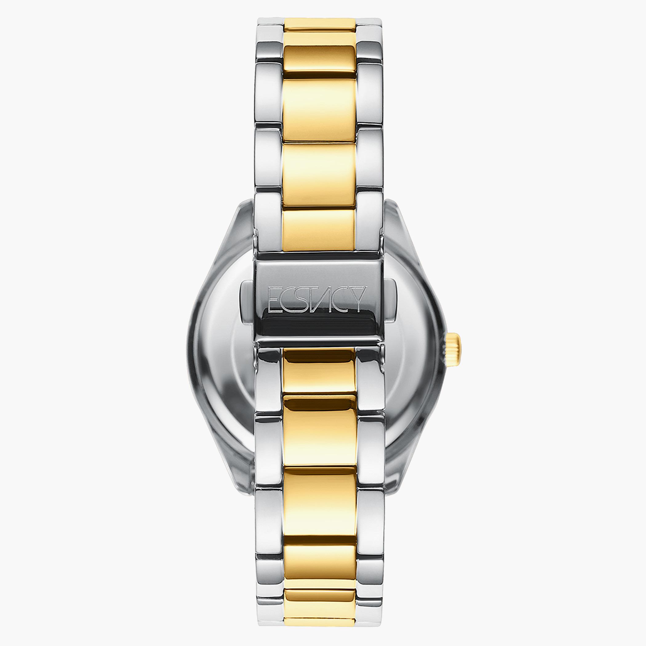 ساعة اكستاسي للنساء بسوار ابيض من الستانلس ستيل - E9621-TBTW-women-watchesandjewellery-watches-image-3