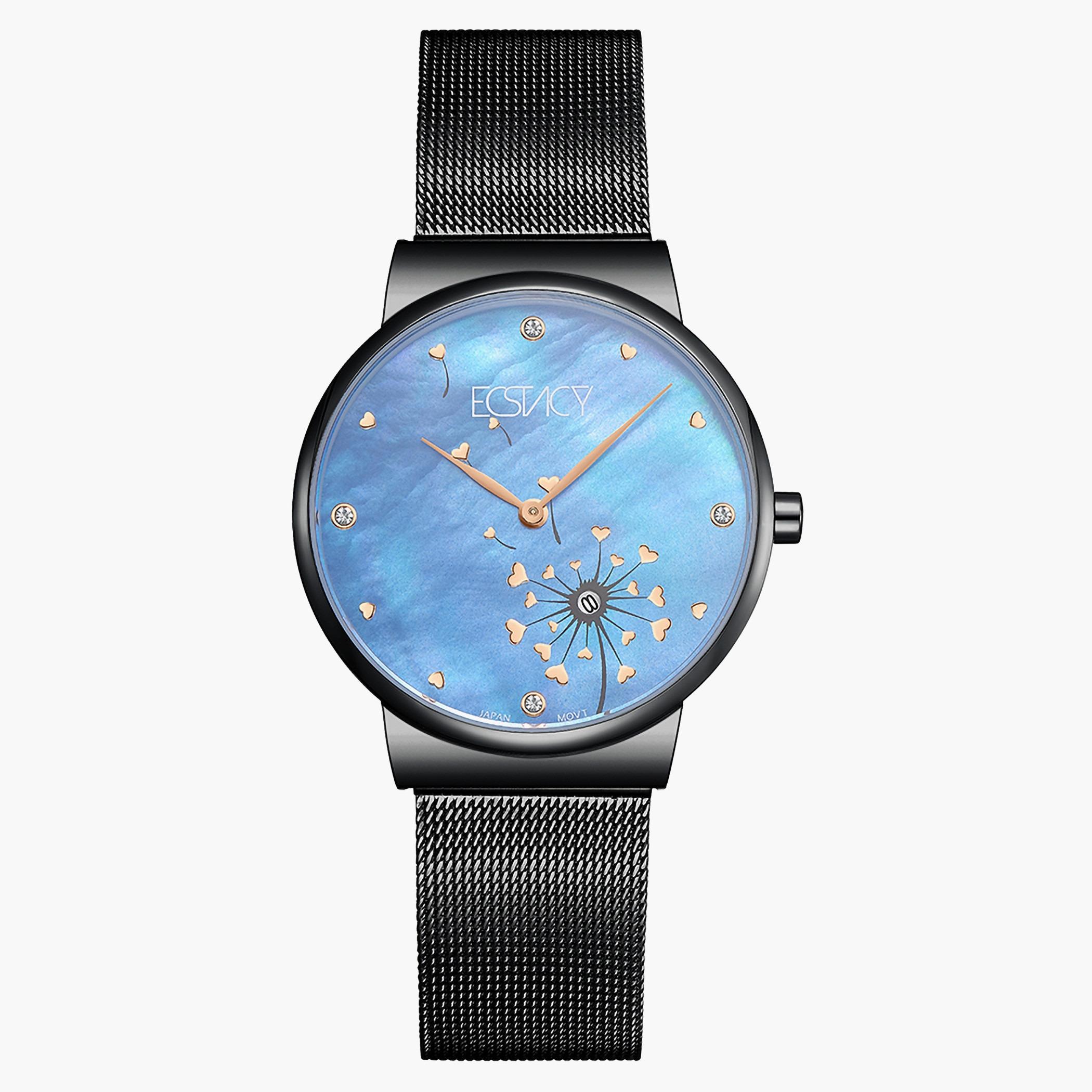 ساعة اكستاسي للنساء بسوار ازرق من الستانلس ستيل - E9510-BMBN-women-watchesandjewellery-watches-image-1