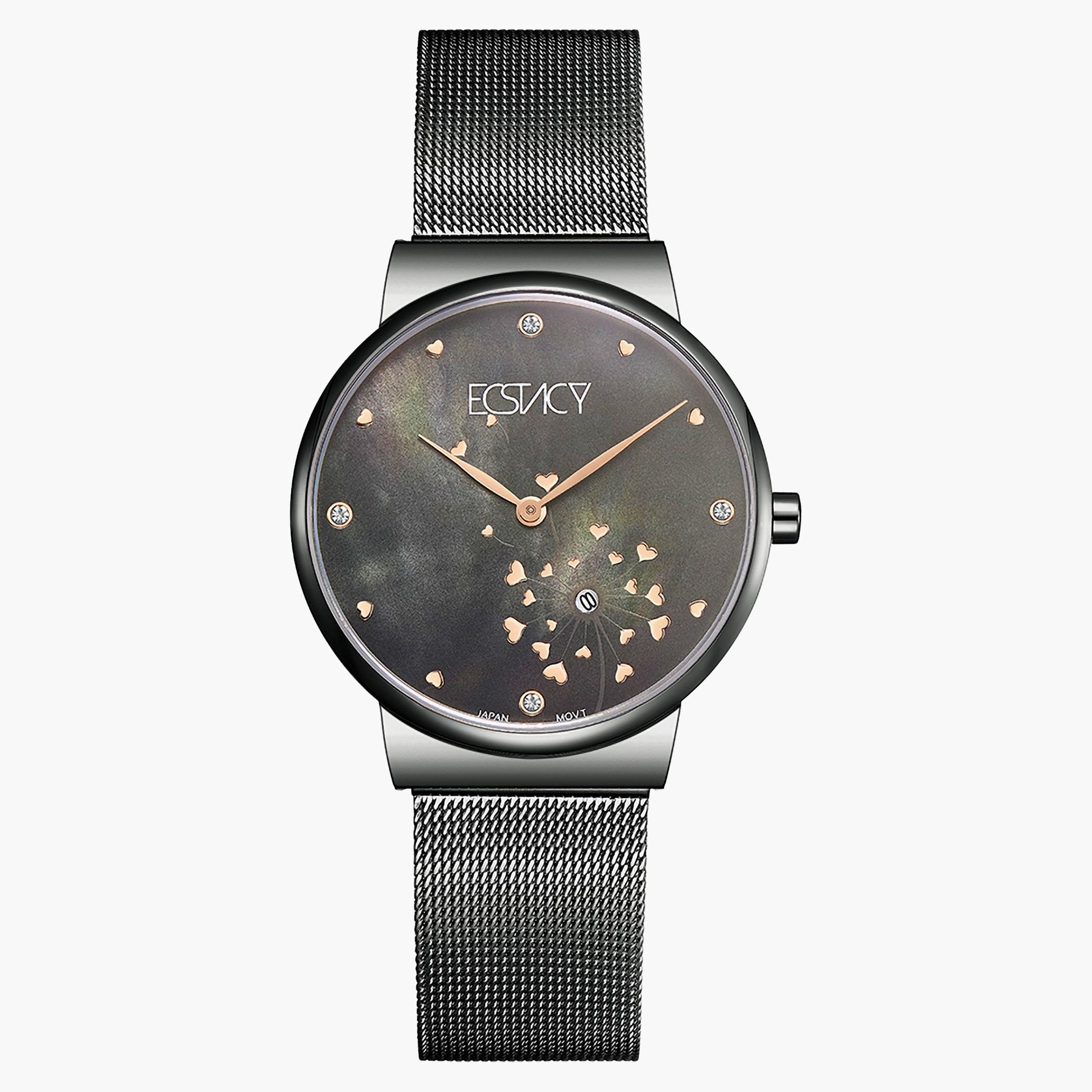 ساعة إكستاسي للنساء بسوار رمادي وسوار من الستانلس ستيل -E9510-XMXB-women-watchesandjewellery-watches-image-1