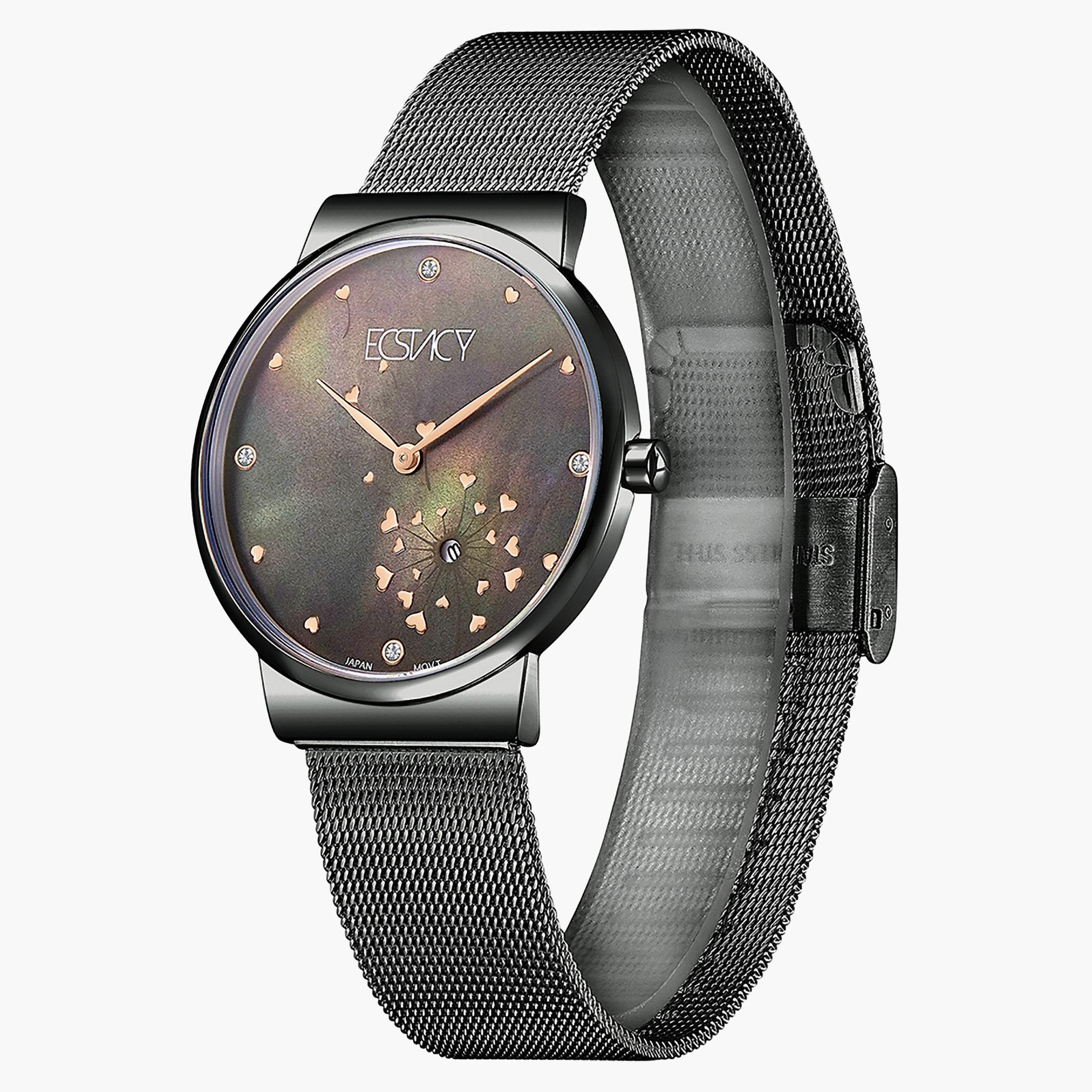 ساعة إكستاسي للنساء بسوار رمادي وسوار من الستانلس ستيل -E9510-XMXB-women-watchesandjewellery-watches-image-2