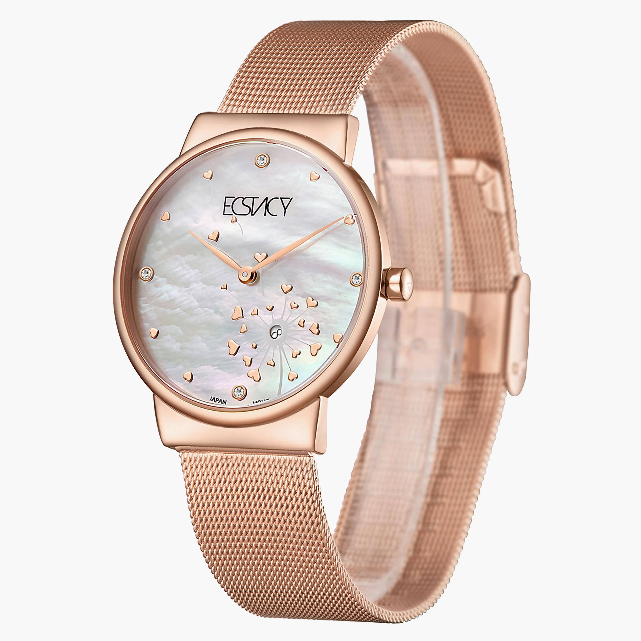 ساعة إكستاسي للنساء بسوار من الستانلس ستيل وسوار اللؤلؤ -E9510-RMKM-women-watchesandjewellery-watches-image-2