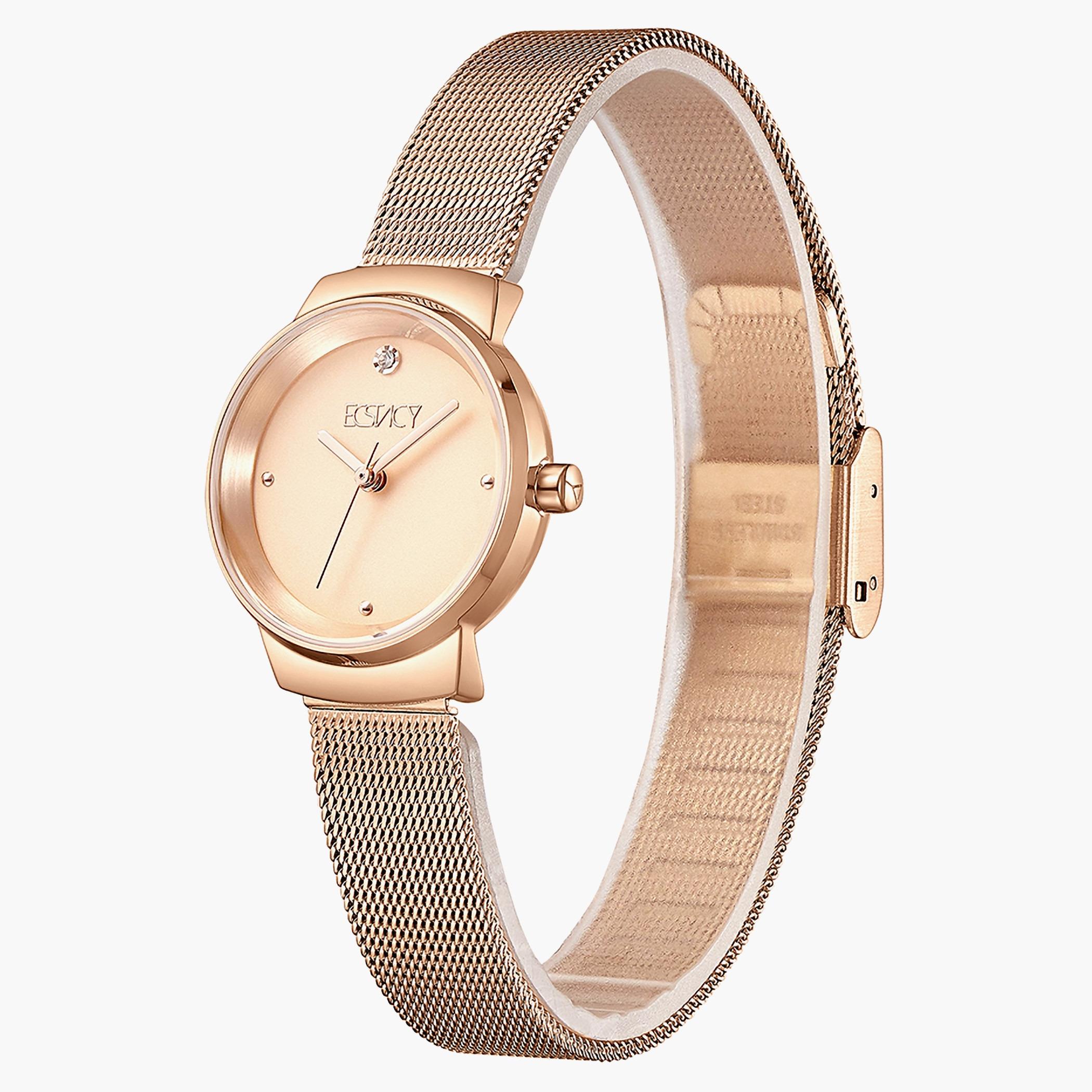 ساعة إكستاسي للنساء بسوار من الستانلس ستيل والذهب الوردي E7511-RBKK-women-watchesandjewellery-watches-image-2