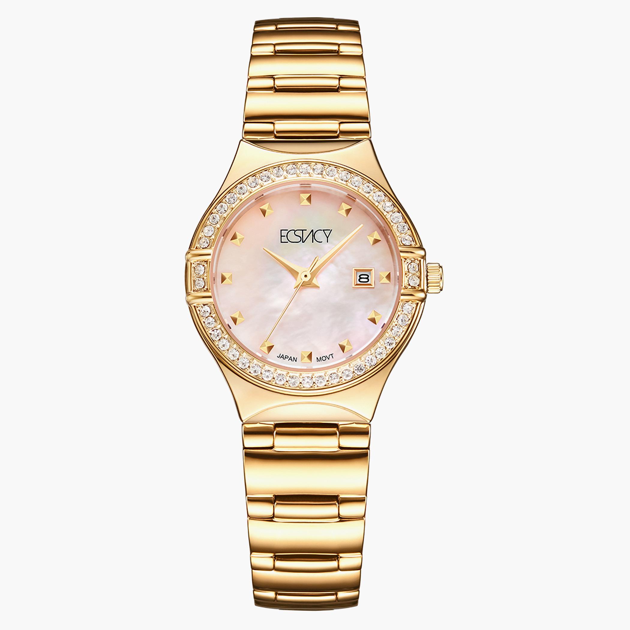 ساعة إكستاسي للنساء بسوار من الستانلس ستيل وسوار لؤلؤ E6512-GBGM-women-watchesandjewellery-watches-image-1