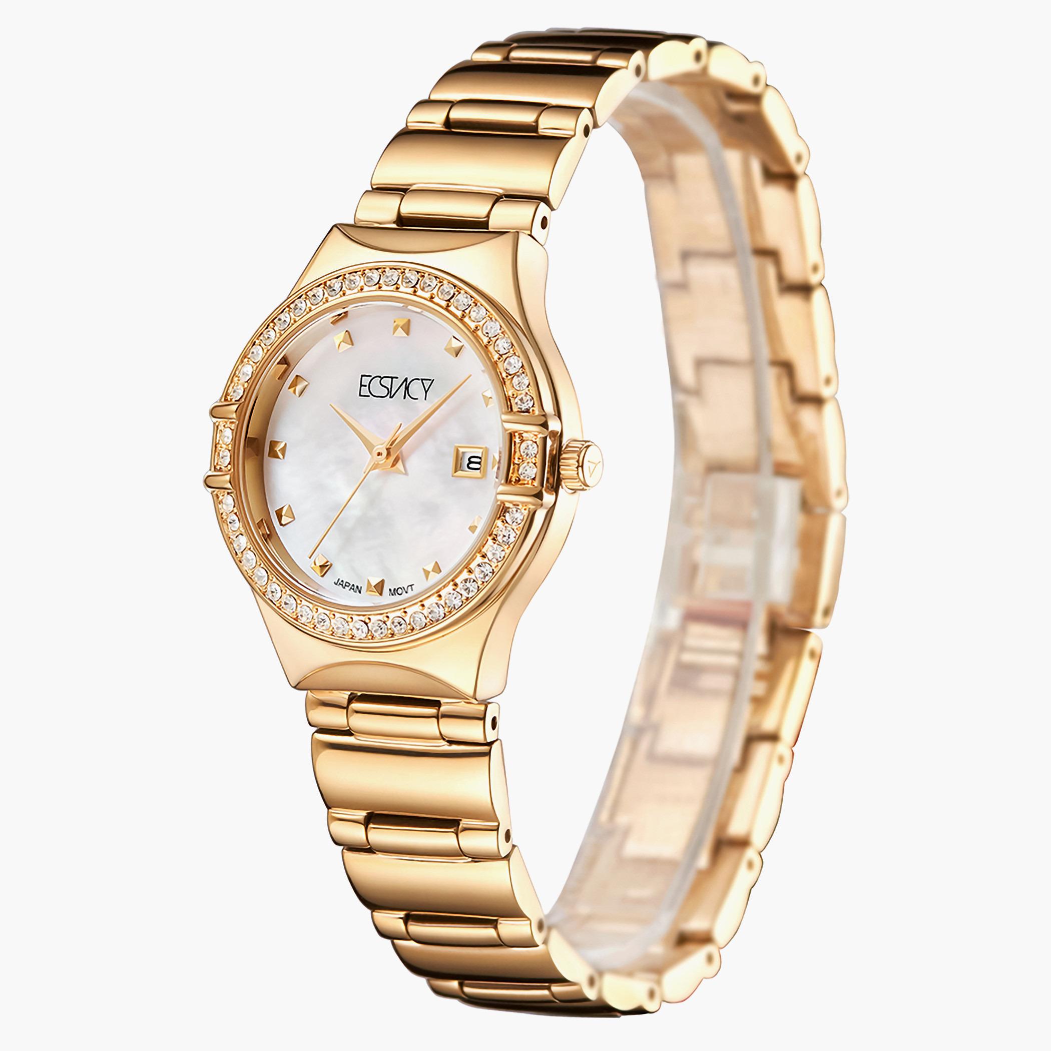 ساعة إكستاسي للنساء بسوار من الستانلس ستيل وسوار لؤلؤ E6512-GBGM-women-watchesandjewellery-watches-image-2