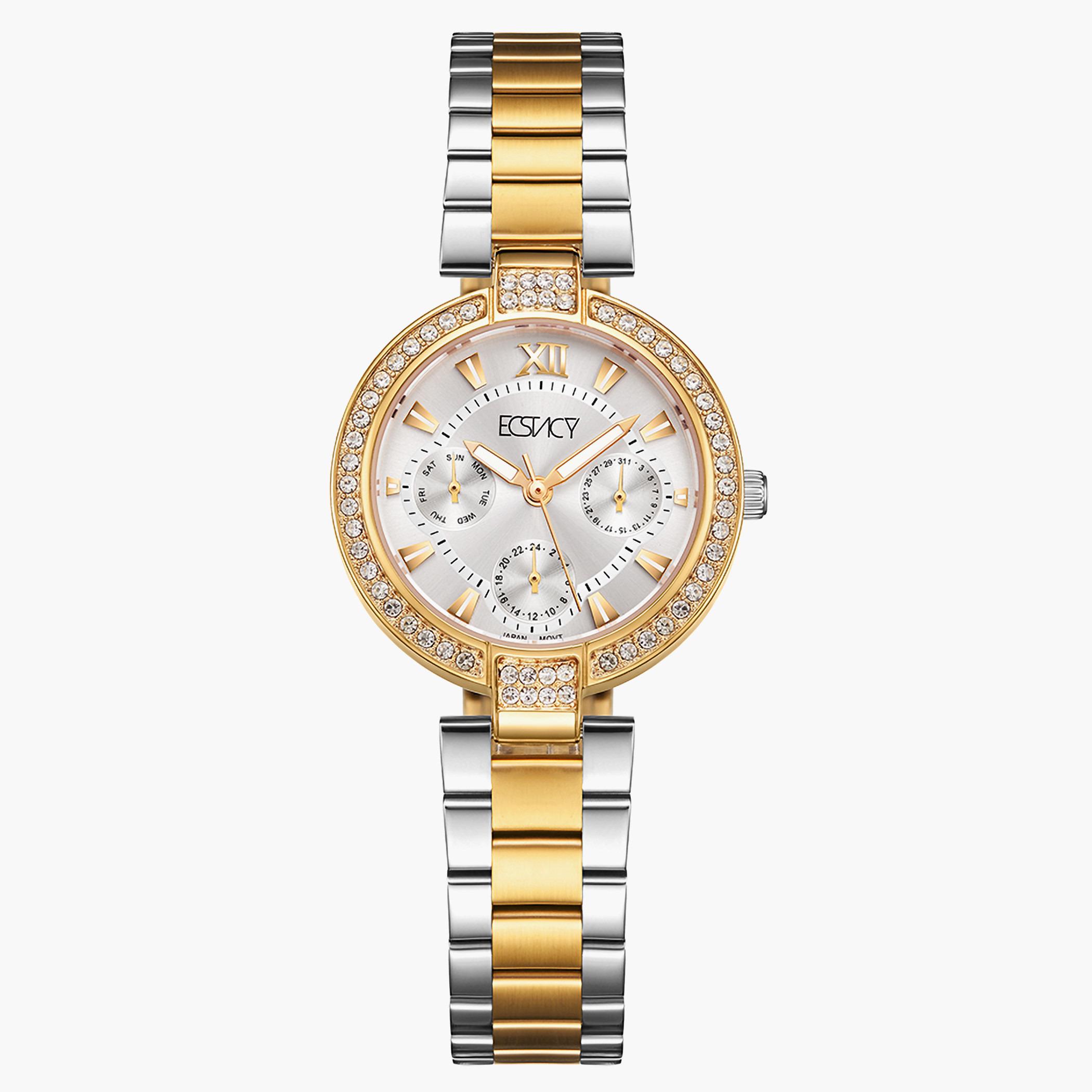 ساعة إكستاسي للنساء بسوار فضي من الستانلس ستيل -E5677-TBTS-women-watchesandjewellery-watches-image-1
