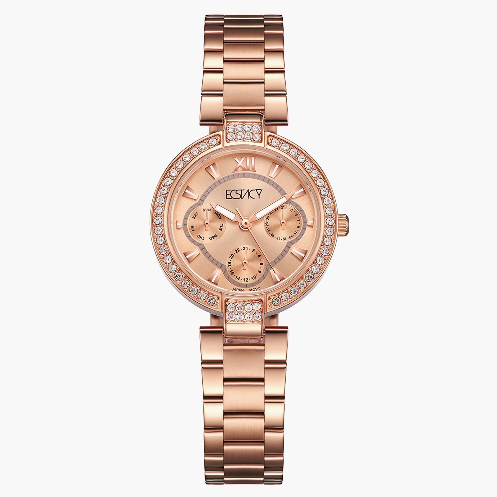 ساعة إكستاسي للنساء بسوار فضي من الستانلس ستيل - E5677-KBKS-women-watchesandjewellery-watches-image-1