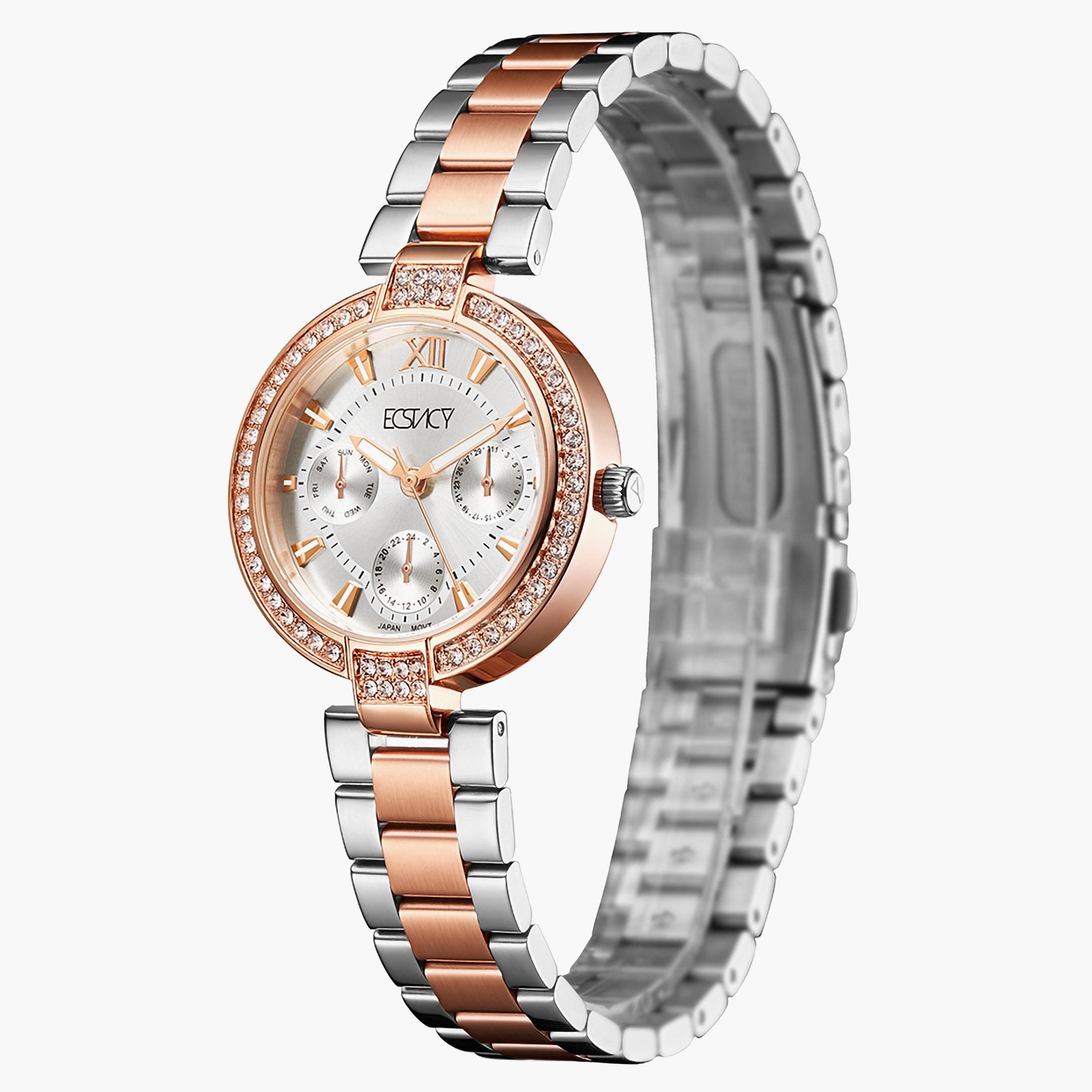 ساعة إكستاسي للنساء بسوار فضي من الستانلس ستيل - E5677-KBKS-women-watchesandjewellery-watches-image-2