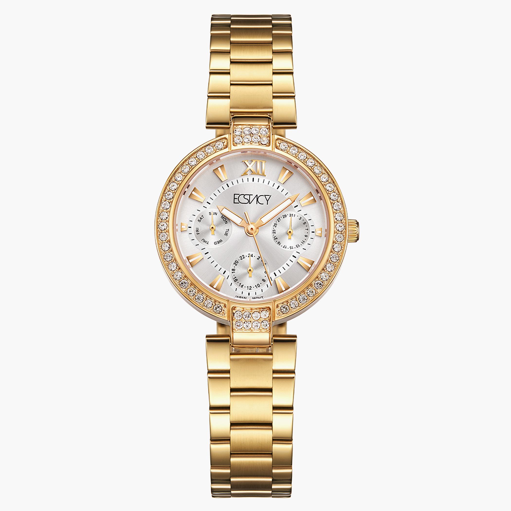 ساعة إكستاسي للنساء بسوار فضي من الستانلس ستيل - E5677-GBGS-women-watchesandjewellery-watches-image-1