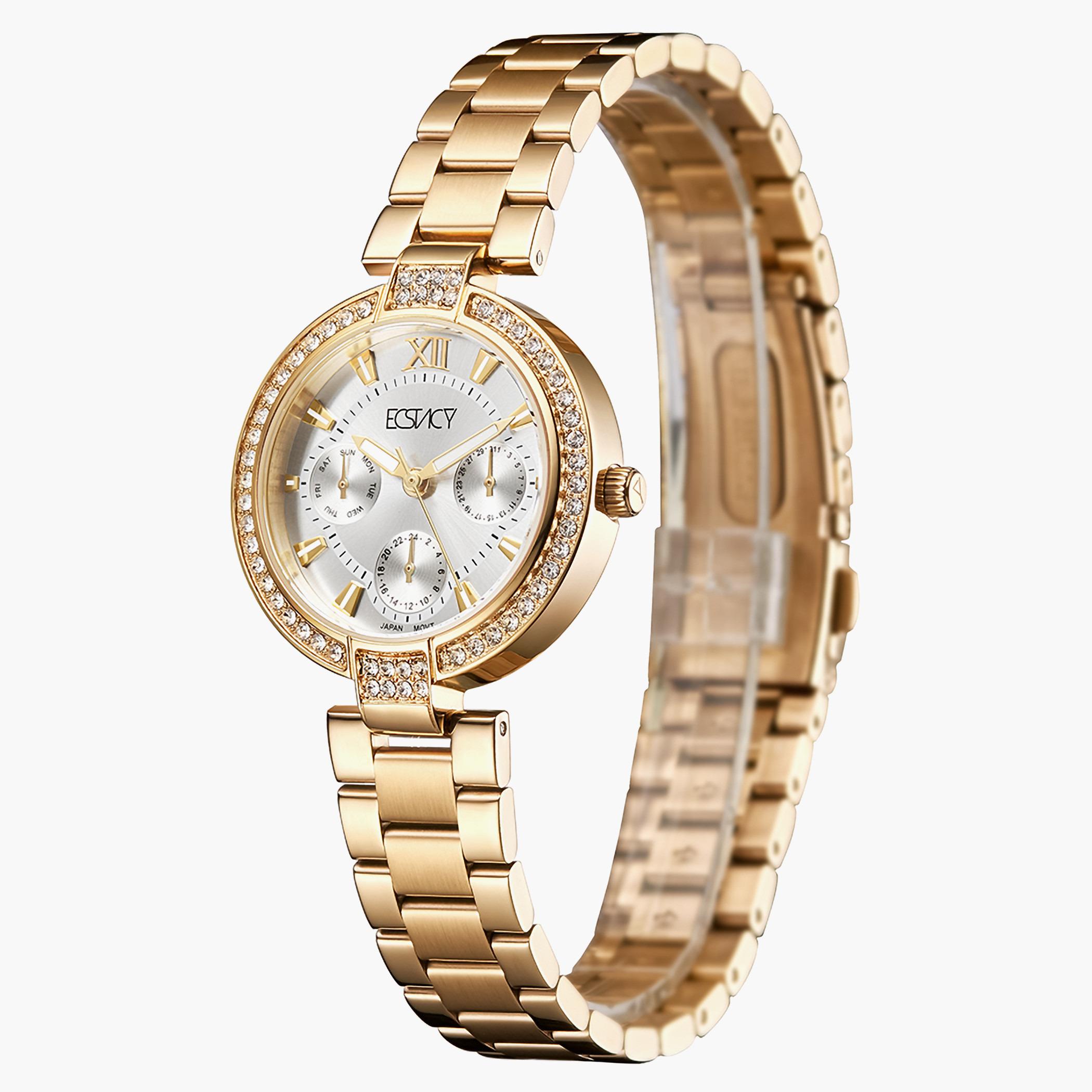 ساعة إكستاسي للنساء بسوار فضي من الستانلس ستيل - E5677-GBGS-women-watchesandjewellery-watches-image-2