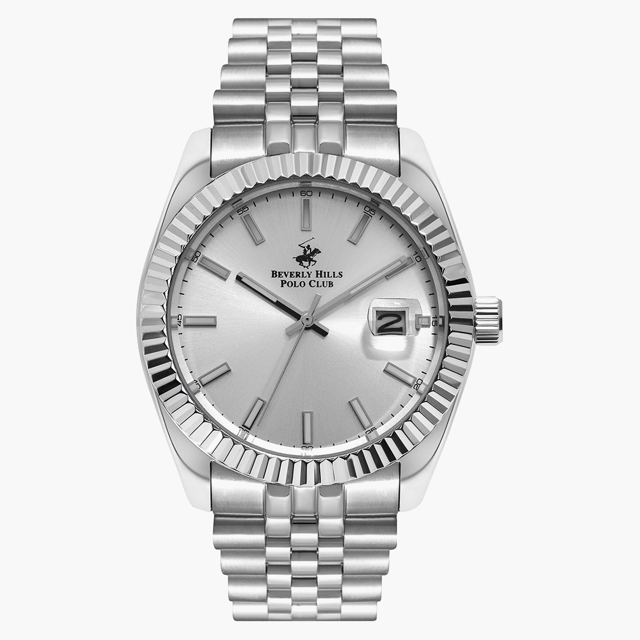 ساعة بيبرلي هلز بولو كلب تناظرية بعقارب معدن فضي - BP3018X.330-men-watchesandjewellery-watches-image-1