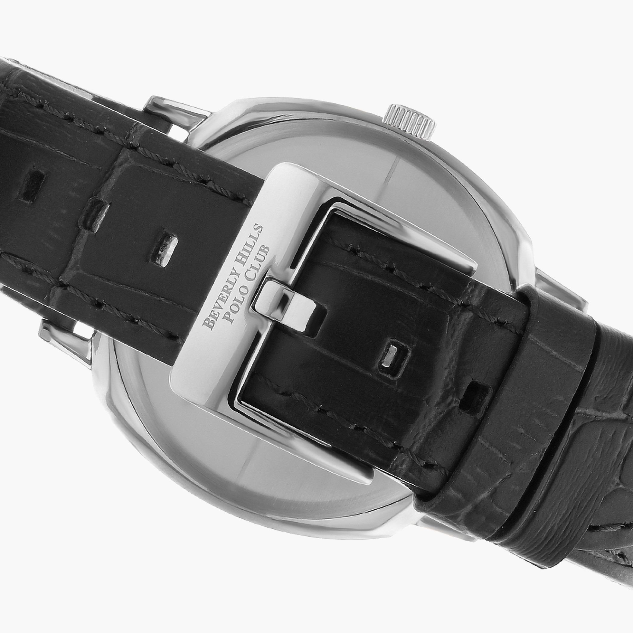 ساعة بيبرلي هلز بولو كلب تناظرية من الجلد بسواراسود للرجال - BP3022X.351-men-watchesandjewellery-watches-image-3