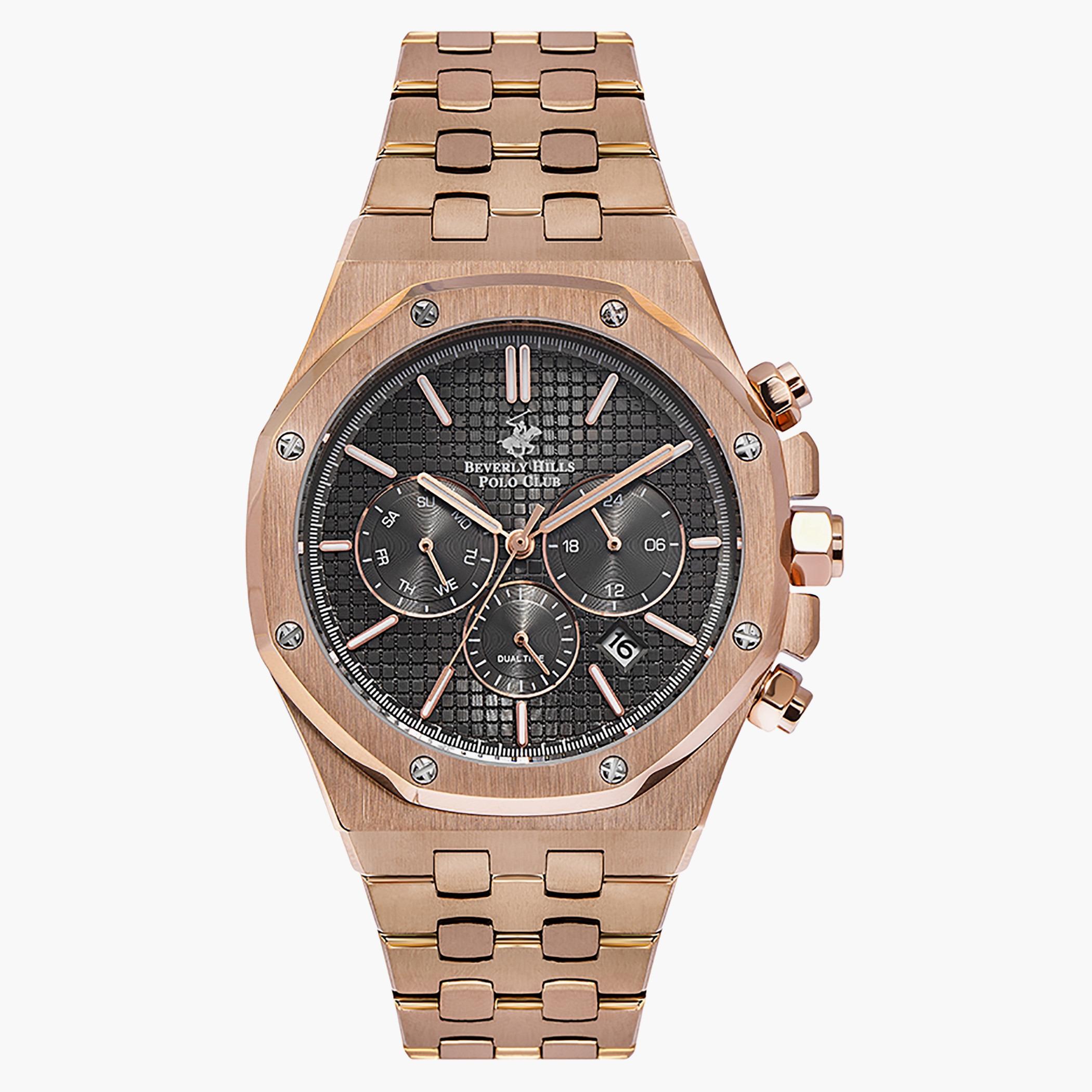 Beverly Hills Polo Club Men Metal Gun Metal Strap Chronograph Watch - BP3051X.450-men-watchesandjewellery-watches-image-1