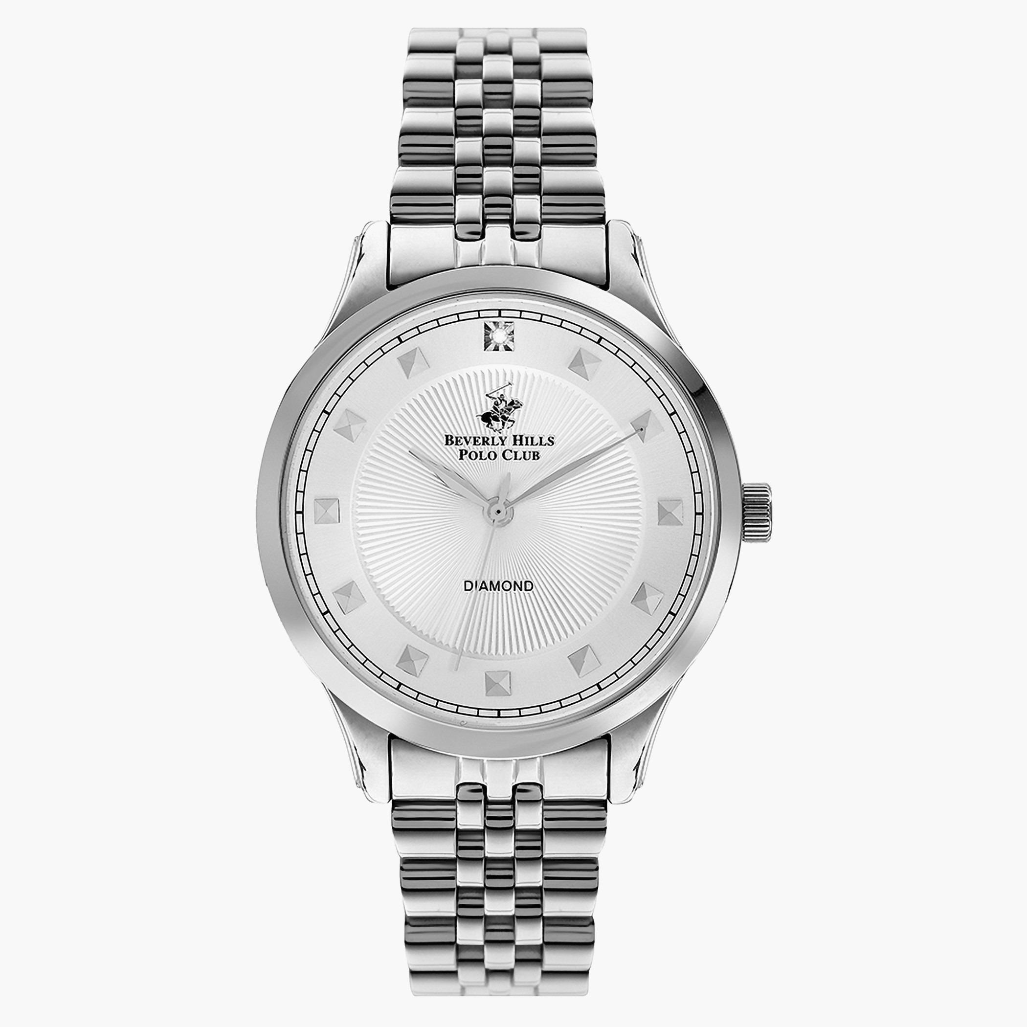 ساعة بيبرلي هلز بولو كلب تناظرية بعقارب معدن فضي للنساء - BP3196C.330-women-watchesandjewellery-watches-image-1