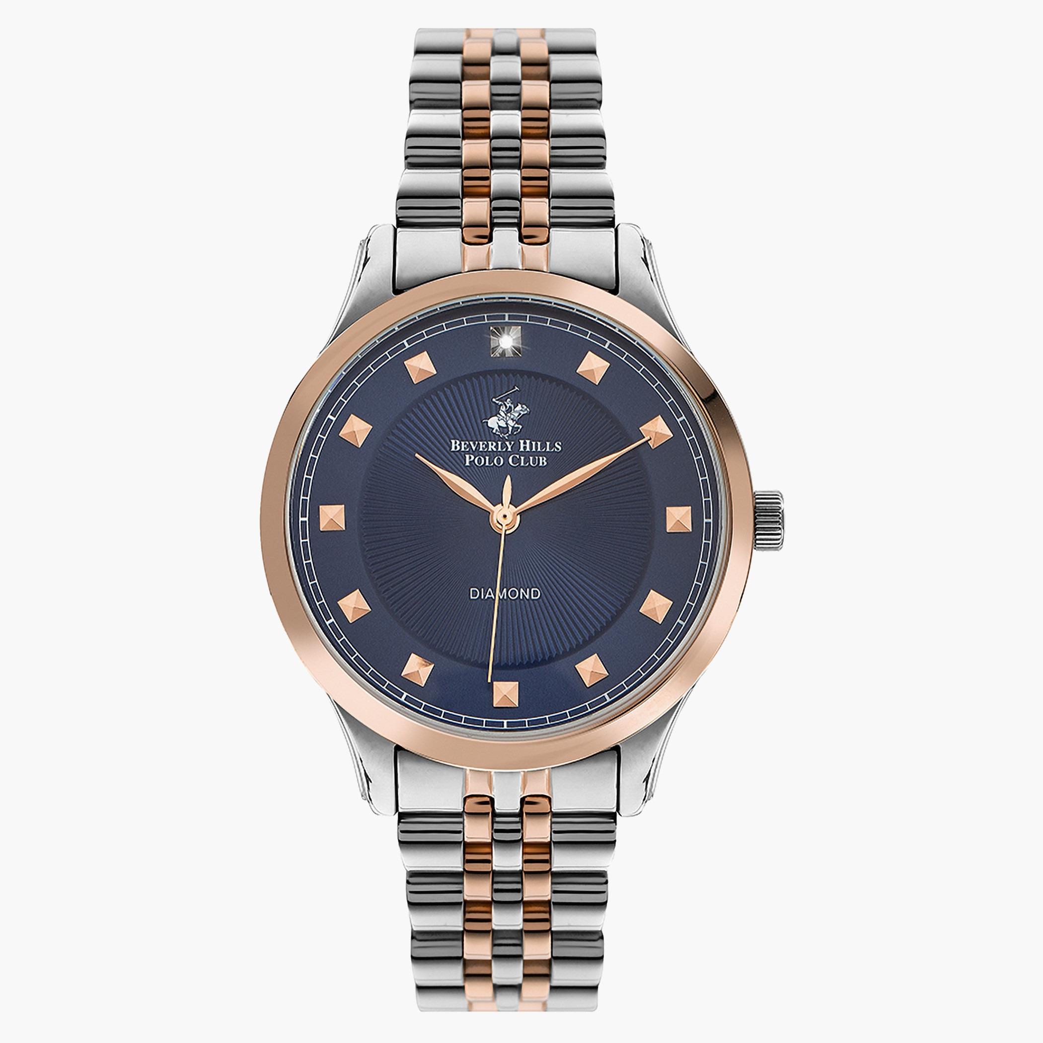 ساعة بيبرلي هلز بولو كلب تناظرية للنساء بسوار ازرق من المعدن - BP3196C.590-women-watchesandjewellery-watches-image-1