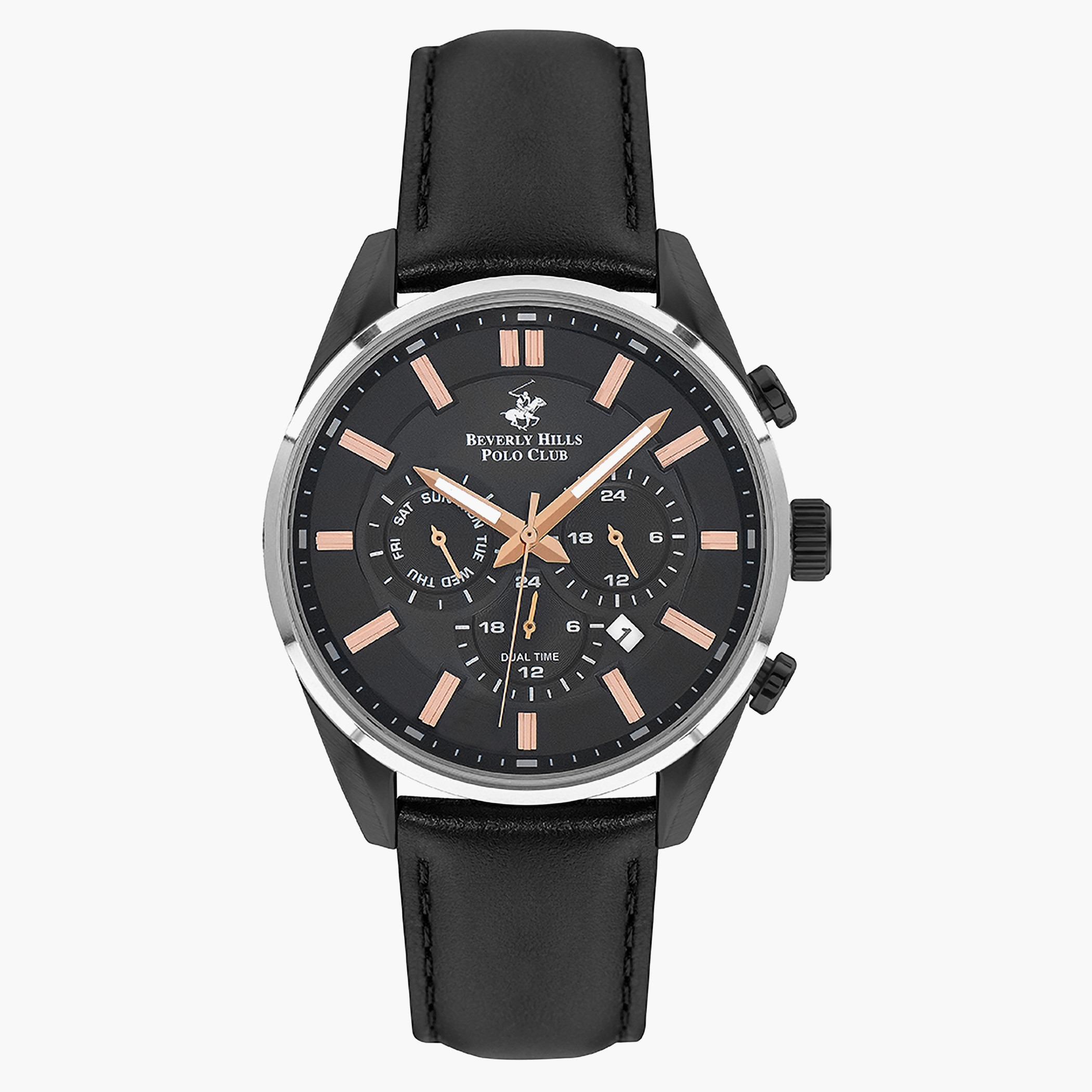 ساعة بيبرلي هلز بولو كلب للرجال بسوار اسود كرونوغراف - BP3205X.651-men-watchesandjewellery-watches-image-1