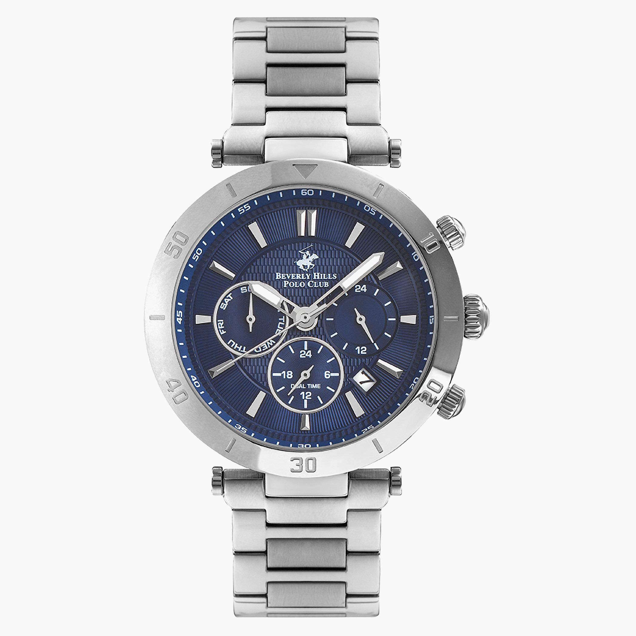 Beverly Hills Polo Club Men Metal Blue Strap Chronograph Watch - BP3209X.350-men-watchesandjewellery-watches-image-1