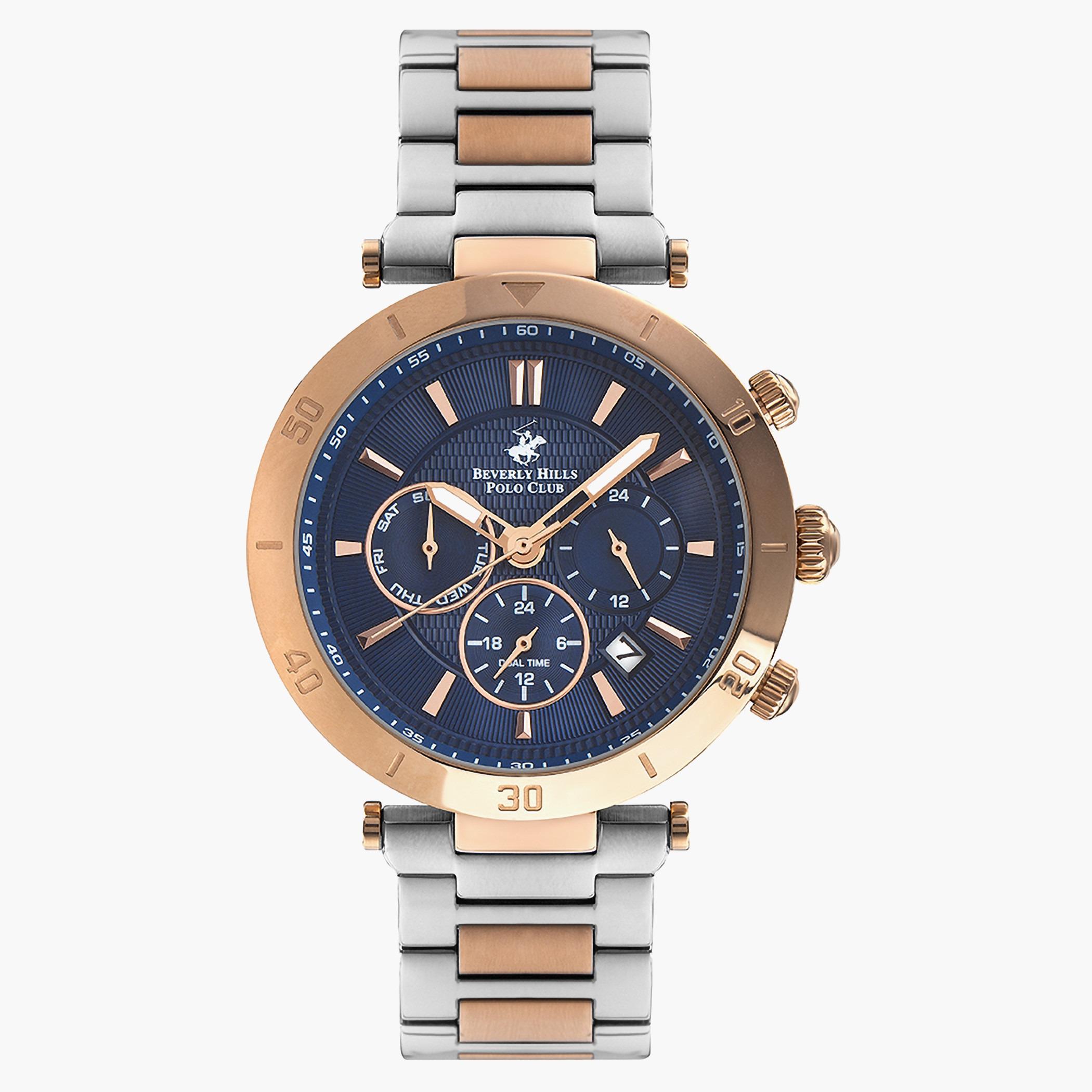 ساعة بيبرلي هلز بولو كلب كرونوغراف للرجال بسوار ازرق معدن - BP3209X.590-men-watchesandjewellery-watches-image-1