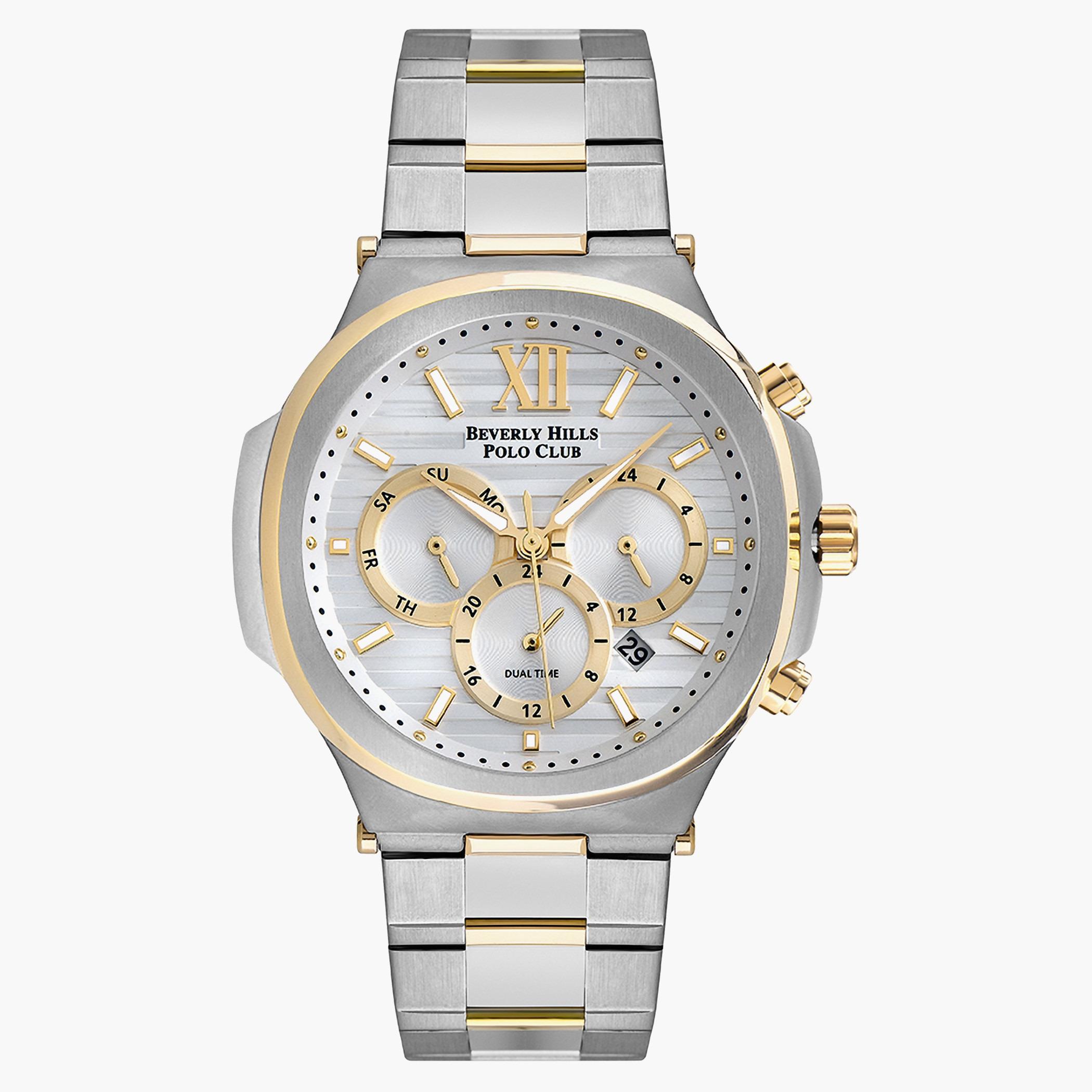 ساعة بيبرلي هلز بولو كلب كرونوغراف بسوار فضي من المعدن للرجال - BP3216X.230-men-watchesandjewellery-watches-image-1