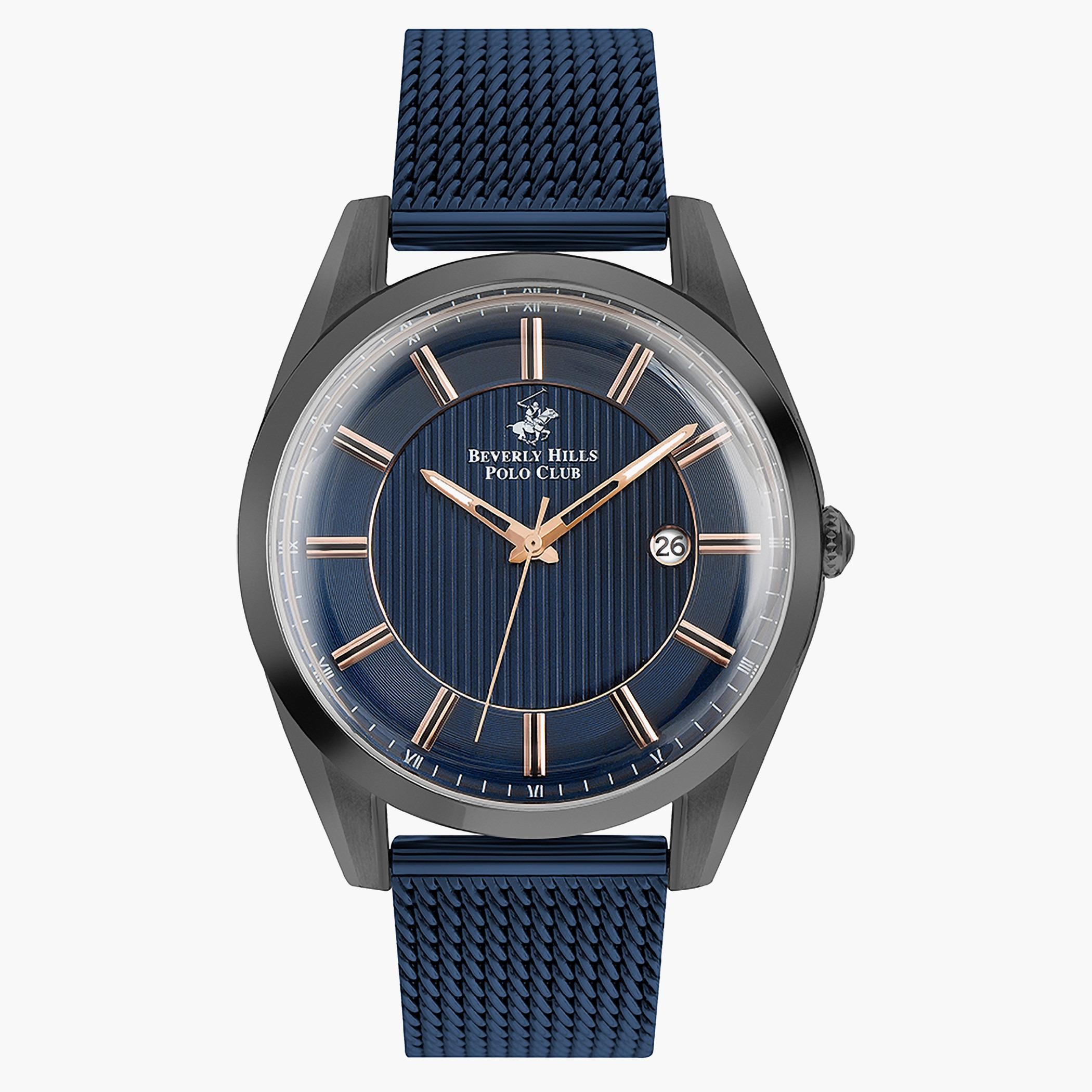 Beverly Hills Polo Club Men Mesh Dark Blue Strap Analog Watch - BP3218X.090-men-watchesandjewellery-watches-image-1