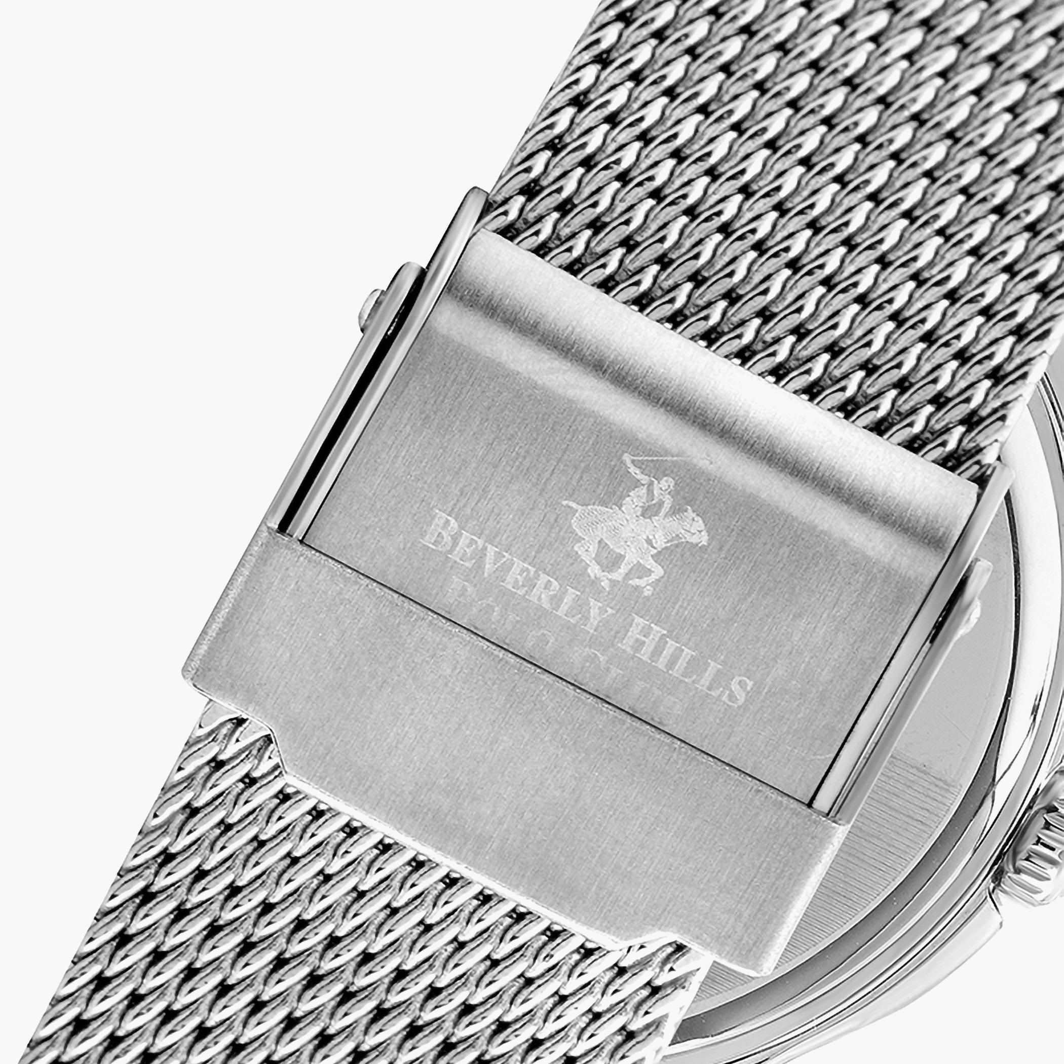 ساعة بيبرلي هلز بولو كلب تناظرية للرجال بسوار شبكي فضي - BP3218X.330-men-watchesandjewellery-watches-image-3