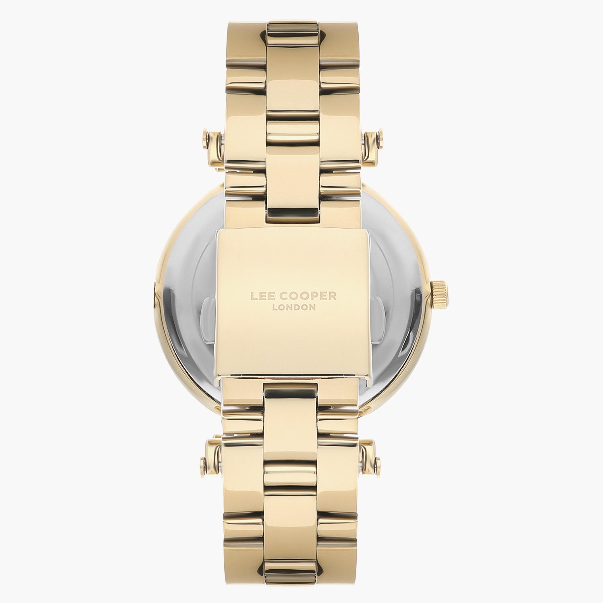  لي كوبر ساعة تناظرية بعقارب وسوار معدني ذهبي للنساء - LC07226.110-women-watchesandjewellery-watches-image-3