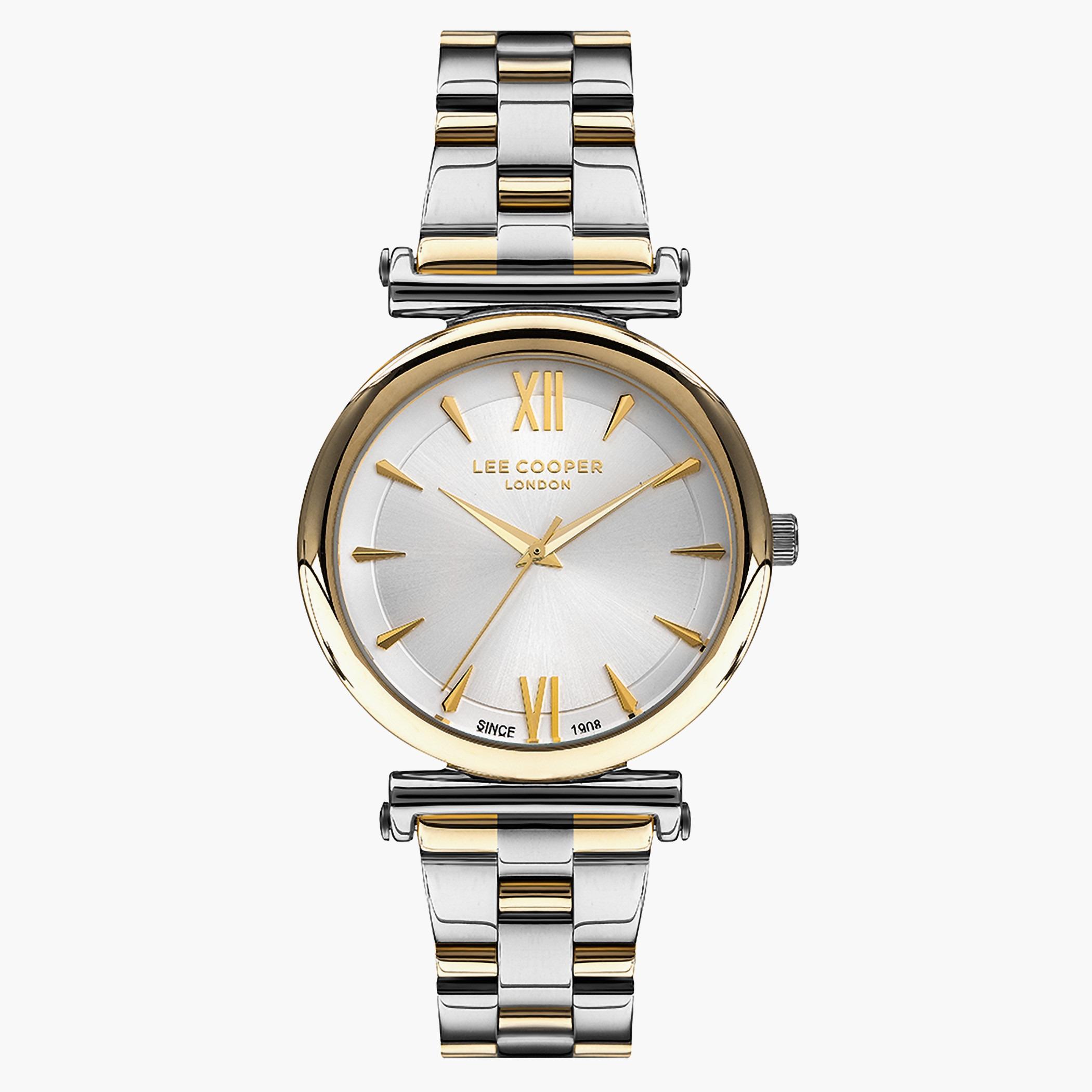 لي كوبر ساعة تناظرية بعقارب وسوار معدني فضي للنساء - LC07226.230-women-watchesandjewellery-watches-image-1