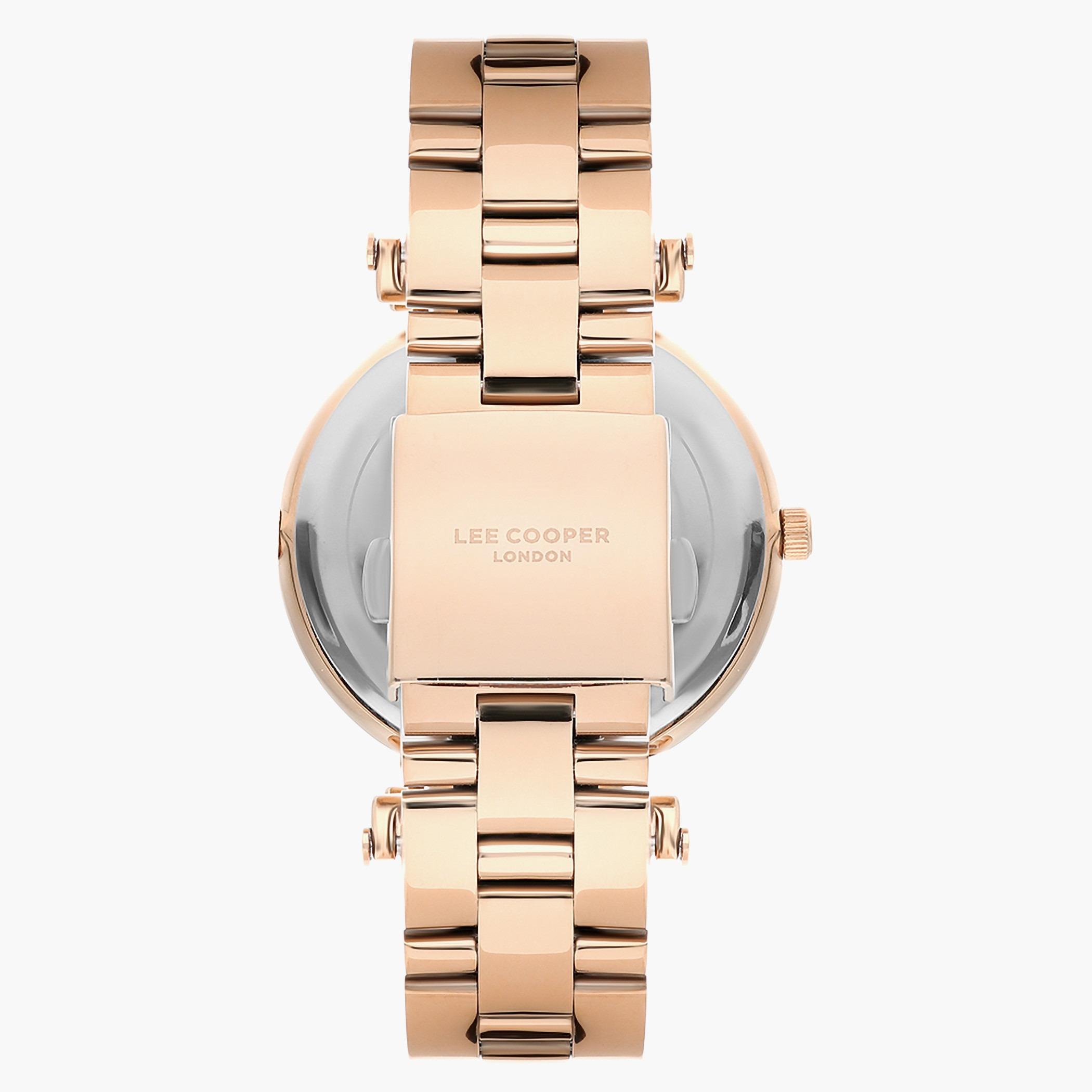 لي كوبر ساعة تناظرية بسوار من الذهب الوردي والمعدن - LC07226.410-women-watchesandjewellery-watches-image-3