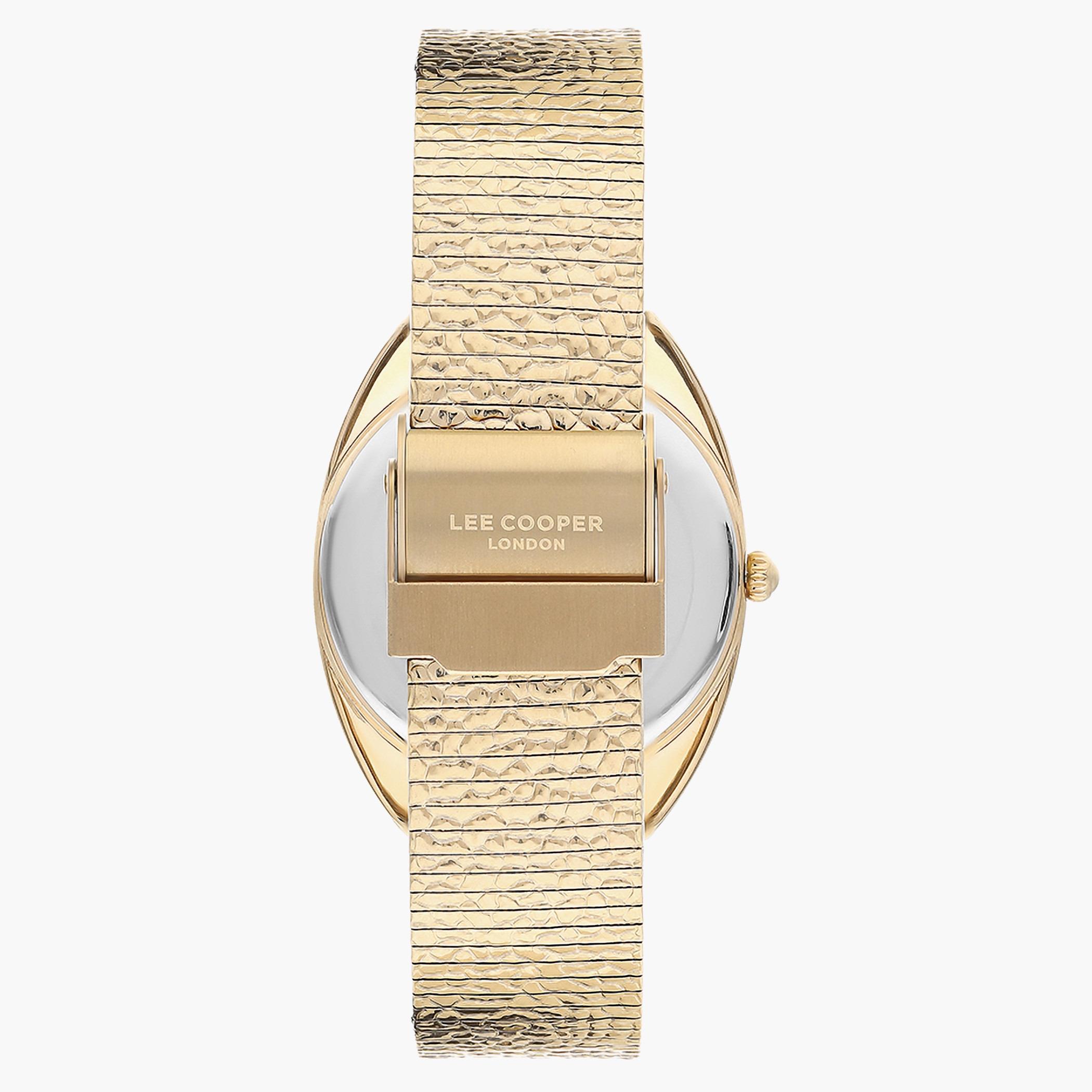 لي كوبرساعة تناظرية بعقارب وسوار معدني ذهبي للنساء - LC07234.110-women-watchesandjewellery-watches-image-3