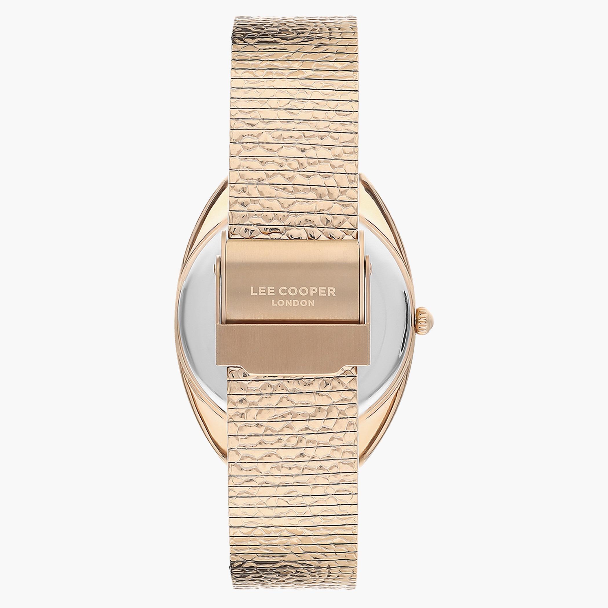 لي كوبرساعة تناظرية للنساء بسوار ذهبي وردي ومعدني - LC07234.410-women-watchesandjewellery-watches-image-3