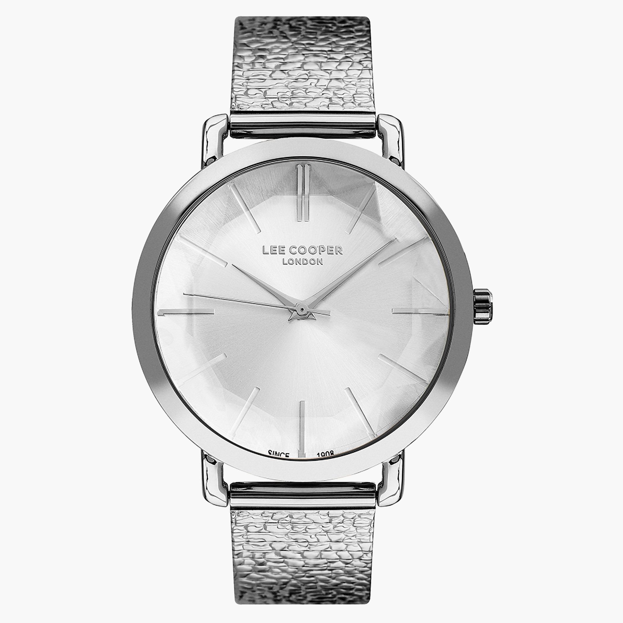 لي كوبرساعة تناظرية للنساء بعقارب وسوار معدني فضي للنساء - LC07239.330-women-watchesandjewellery-watches-image-1