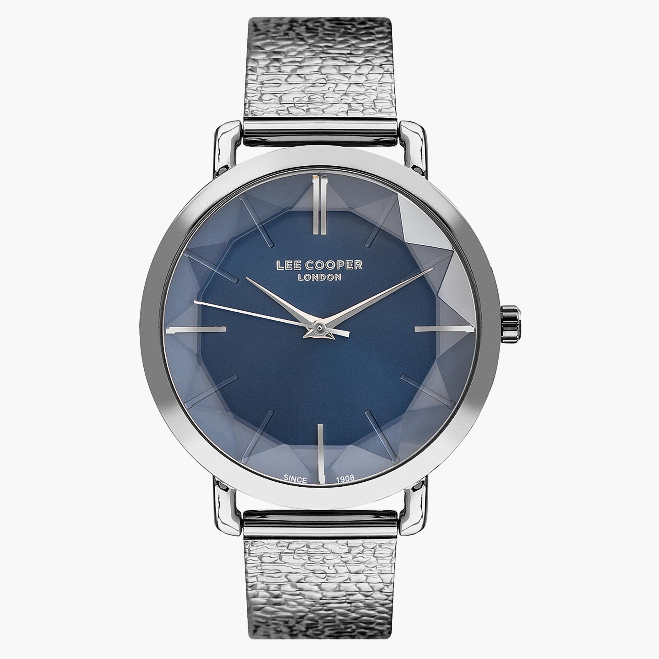 لي كوبرساعة تناظرية للنساء بسوارغامق أزرق من المعدن - LC07239.390-women-watchesandjewellery-watches-image-1