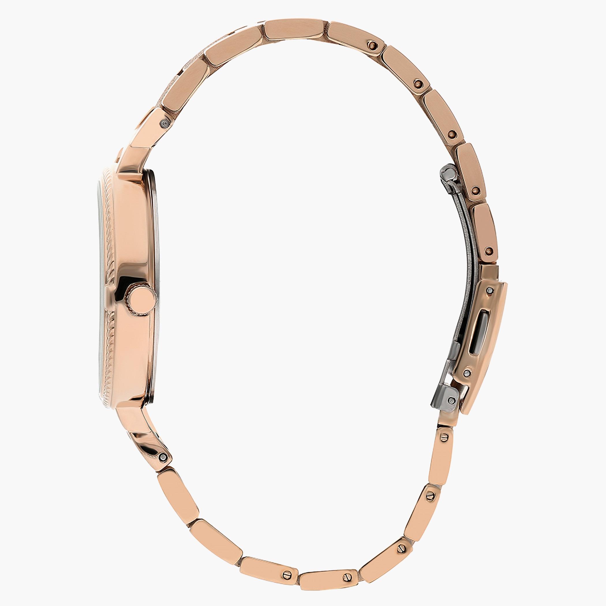 لي كوبر ساعة تناظرية للنساء بحزام ذهبي وردي معدني - LC07240.410-women-watchesandjewellery-watches-image-2