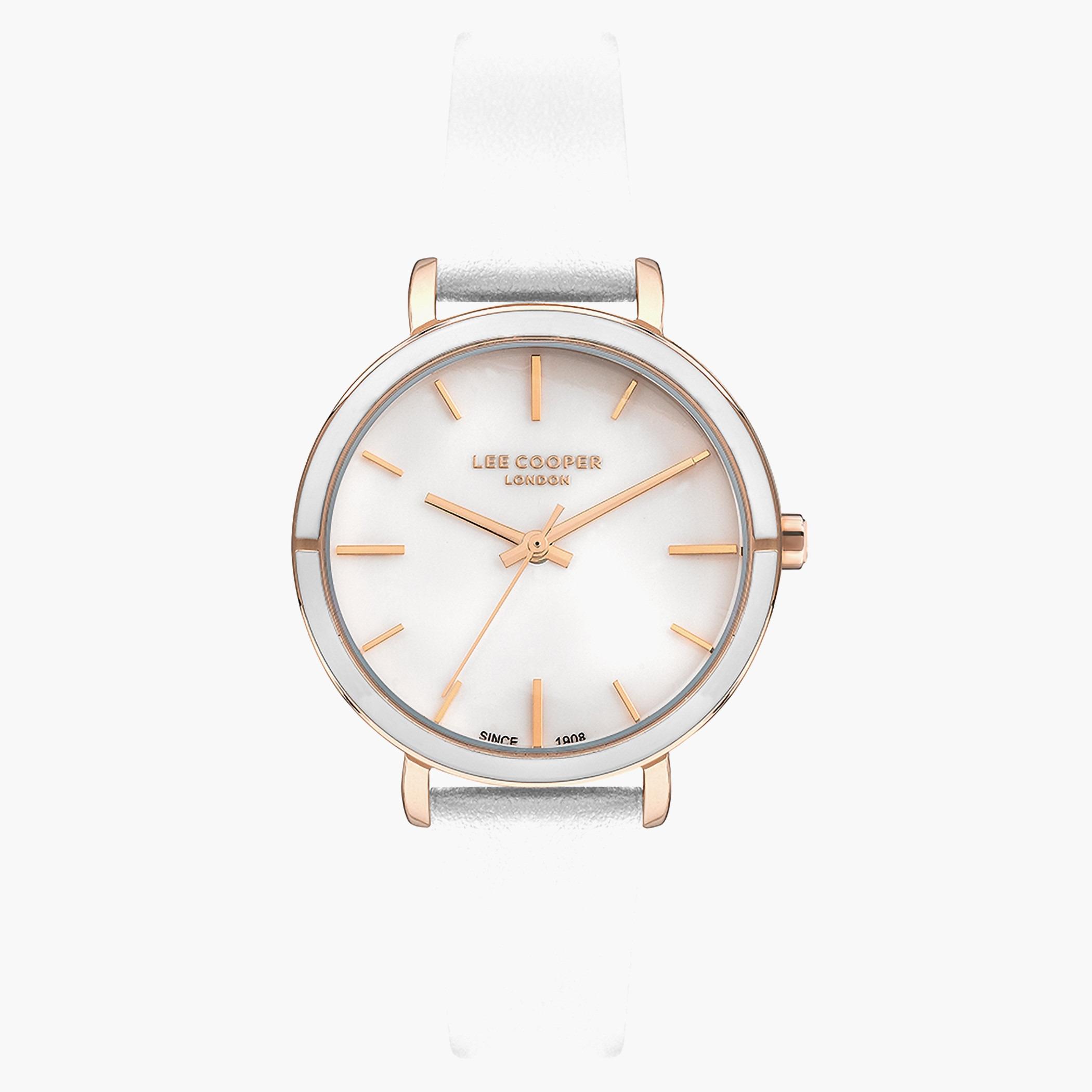 Lee Cooper Women Leather White Strap Analog Watch - LC07248.433-women-watchesandjewellery-watches-image-1
