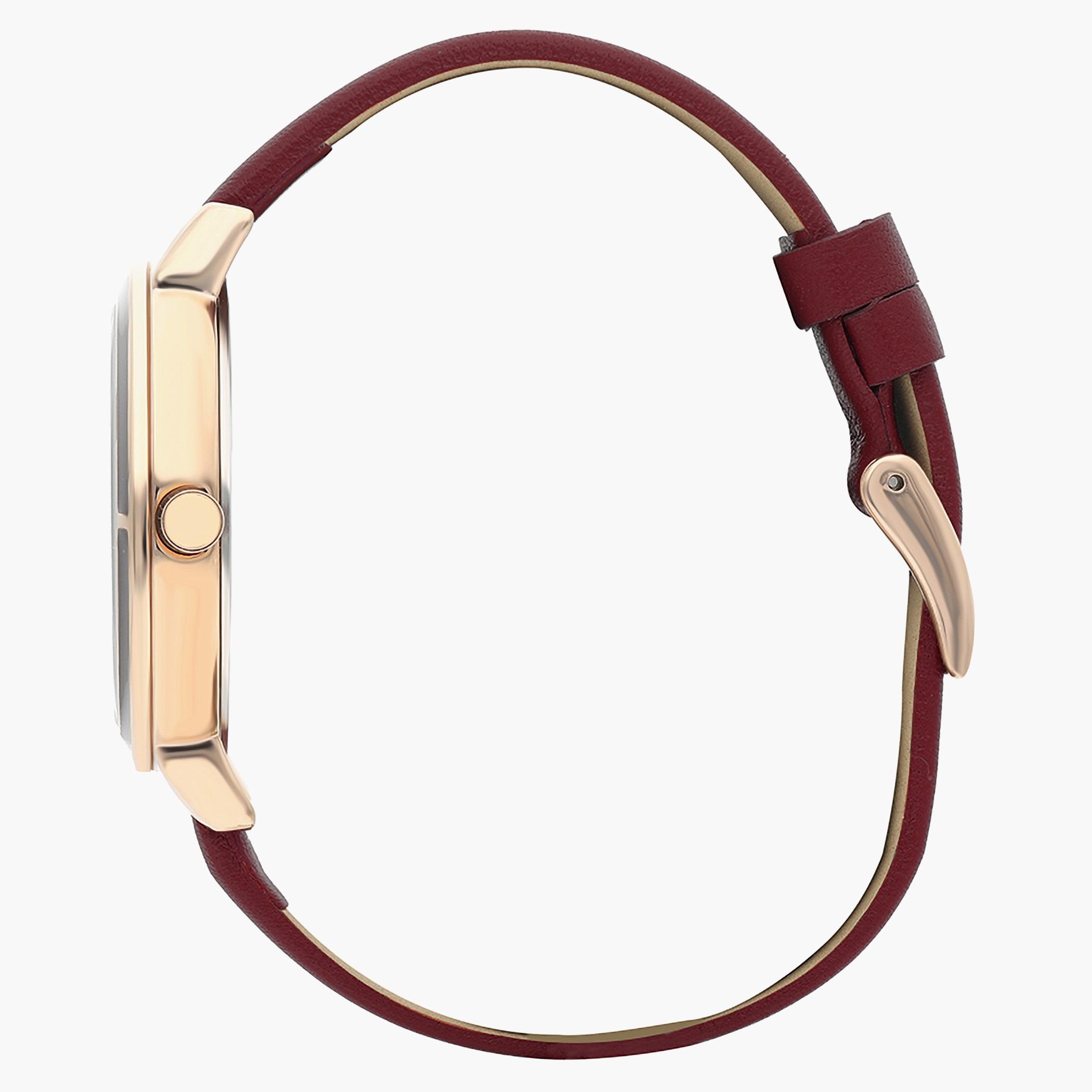 لي كوبر ساعة تناظرية للنساء من الجلد بسوار ابيض - LC07248.438-women-watchesandjewellery-watches-image-2