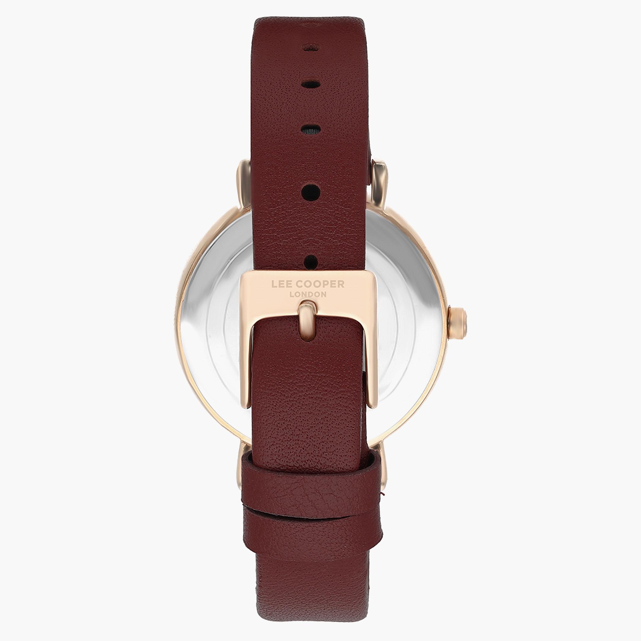 لي كوبرساعة تناظرية للنساء من الجلد بسواررمادي - LC07248.452-women-watchesandjewellery-watches-image-3