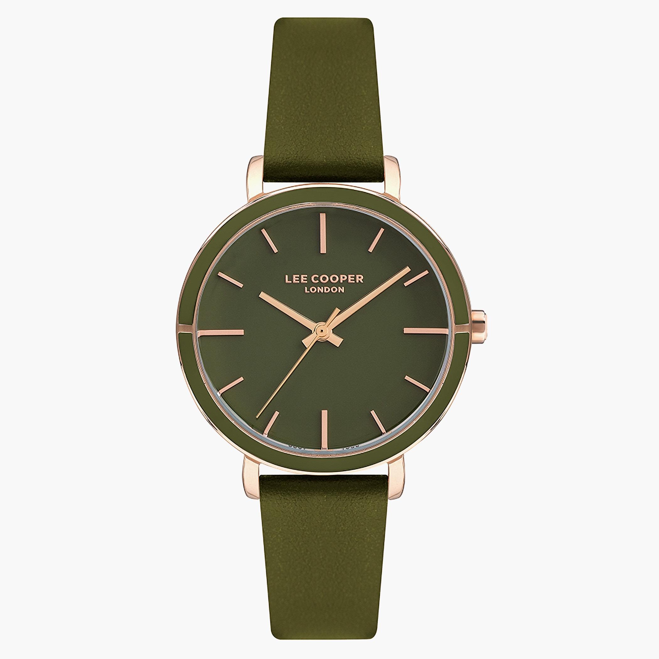 Lee Cooper Men Leather Green Strap Analog Watch - LC07248.475-men-watchesandjewellery-watches-image-1