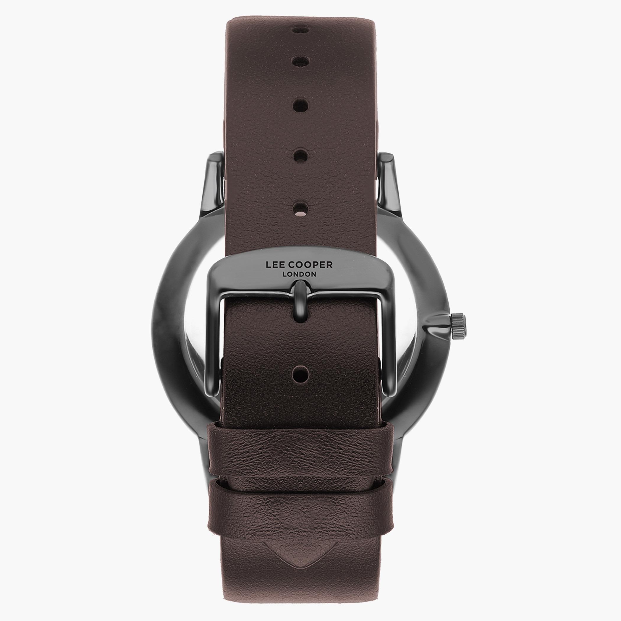 لي كوبرساعة تناظرية للرجال من الجلد بسواراسود - LC07251.052-men-watchesandjewellery-watches-image-3