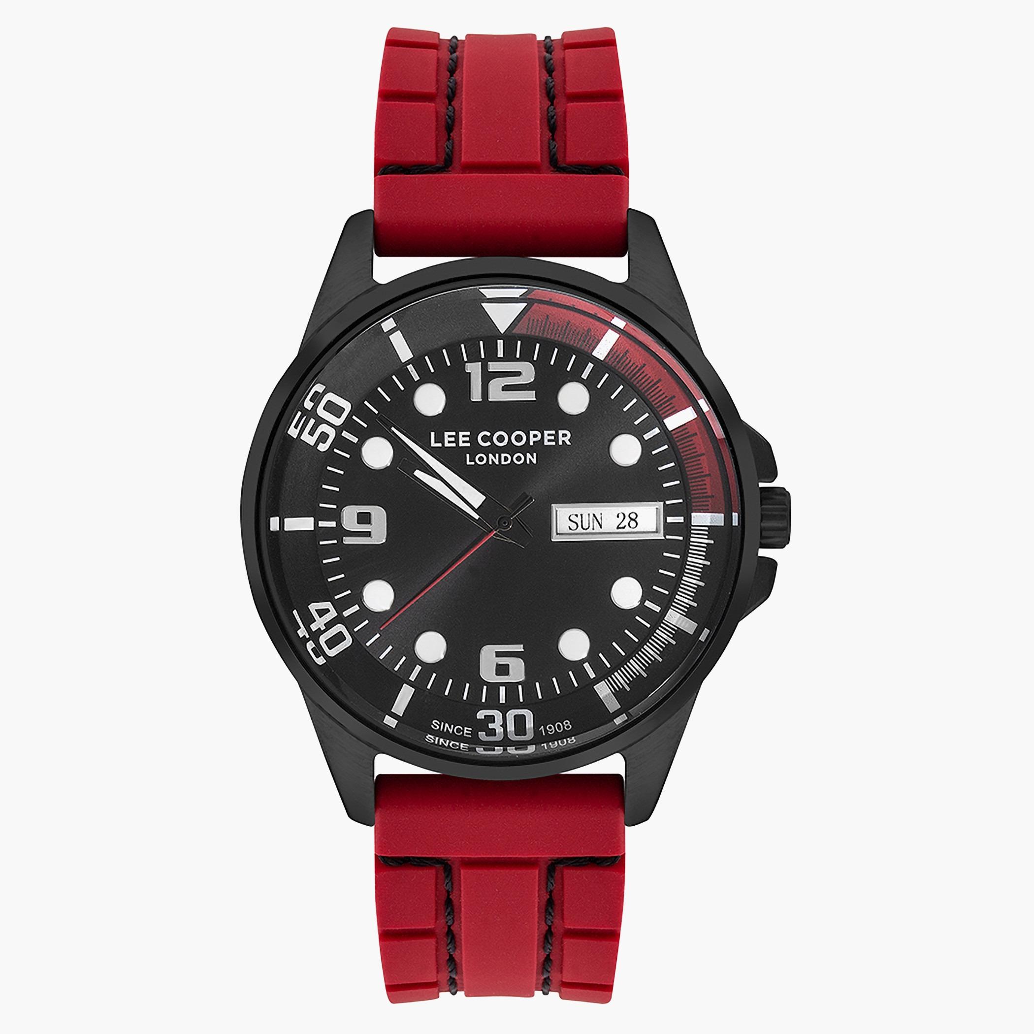 Lee Cooper Men Silicone Black Strap Analog Watch - LC07262.658-men-watchesandjewellery-watches-image-1