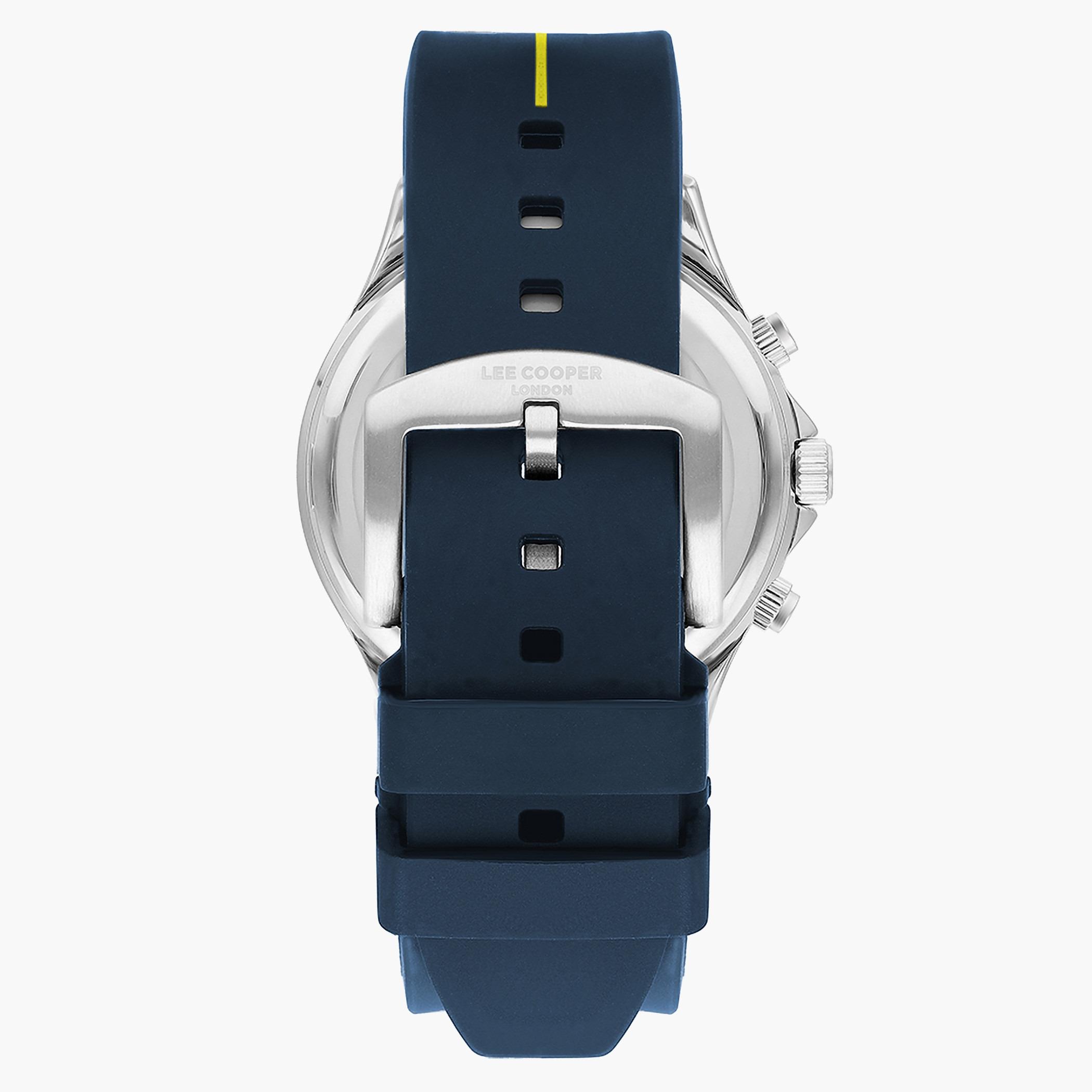لي كوبرساعة كرونوغراف للرجال بسوارغامق أزرق من السليكون - LC07294.399-men-watchesandjewellery-watches-image-3