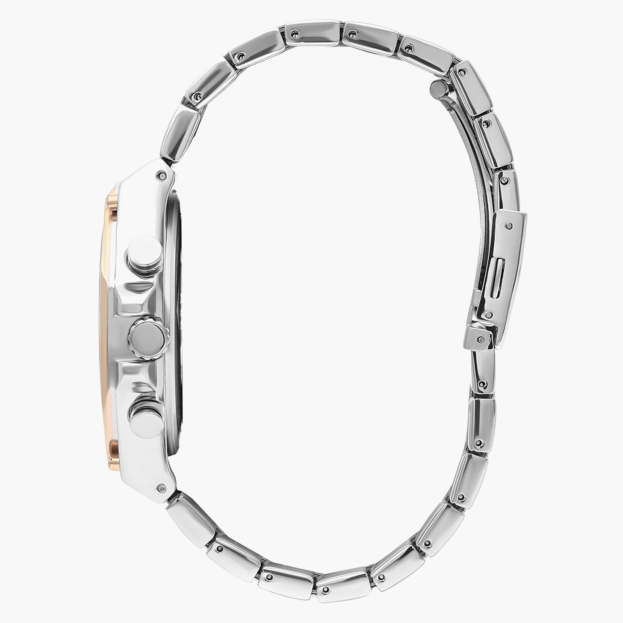 لي كوبرساعة كرونوغراف للرجال بسوارمعدني أسود - LC07319.550-men-watchesandjewellery-watches-image-2