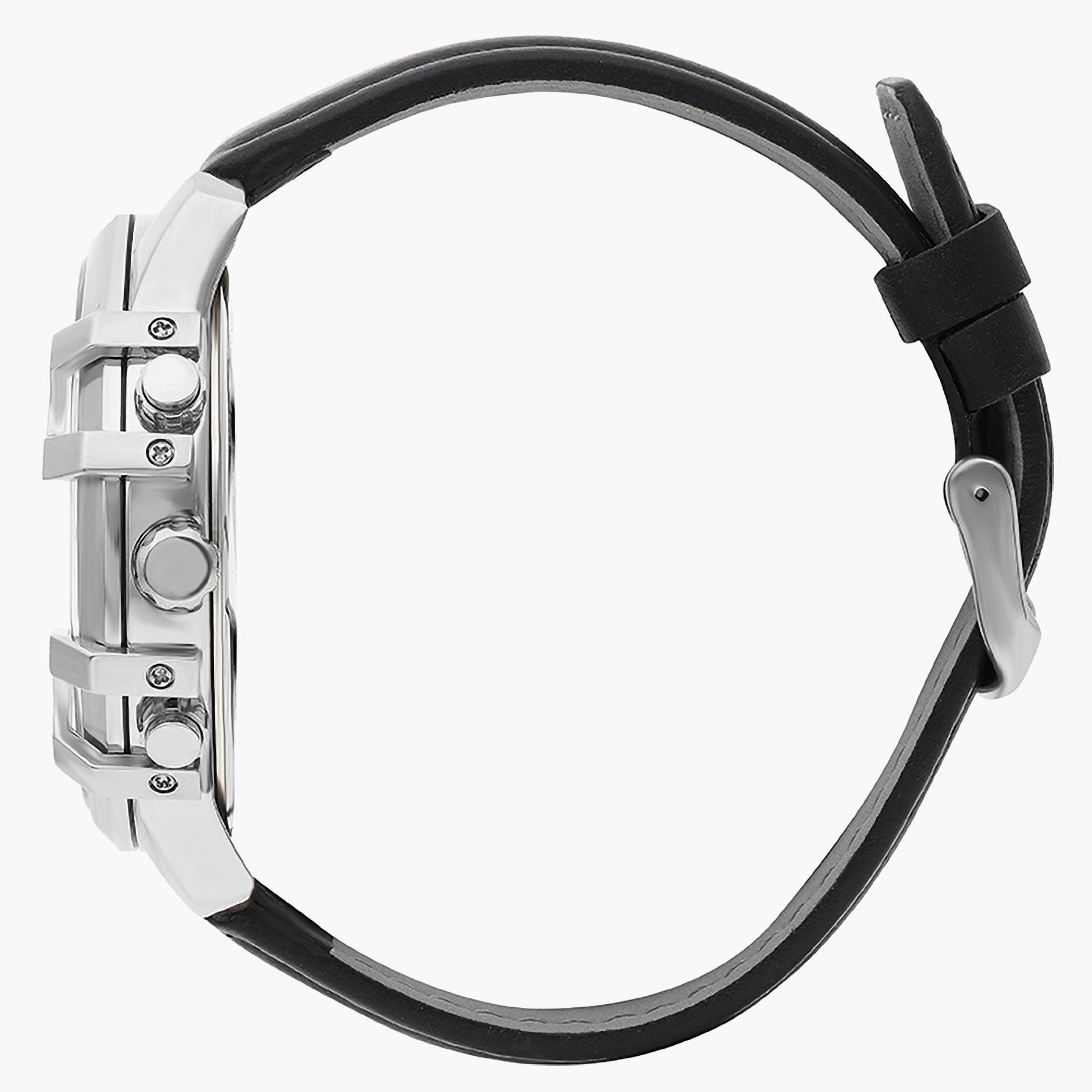Lee Cooper Men Leather Black Strap Chronograph Watch - LC07321.351-men-watchesandjewellery-watches-image-2