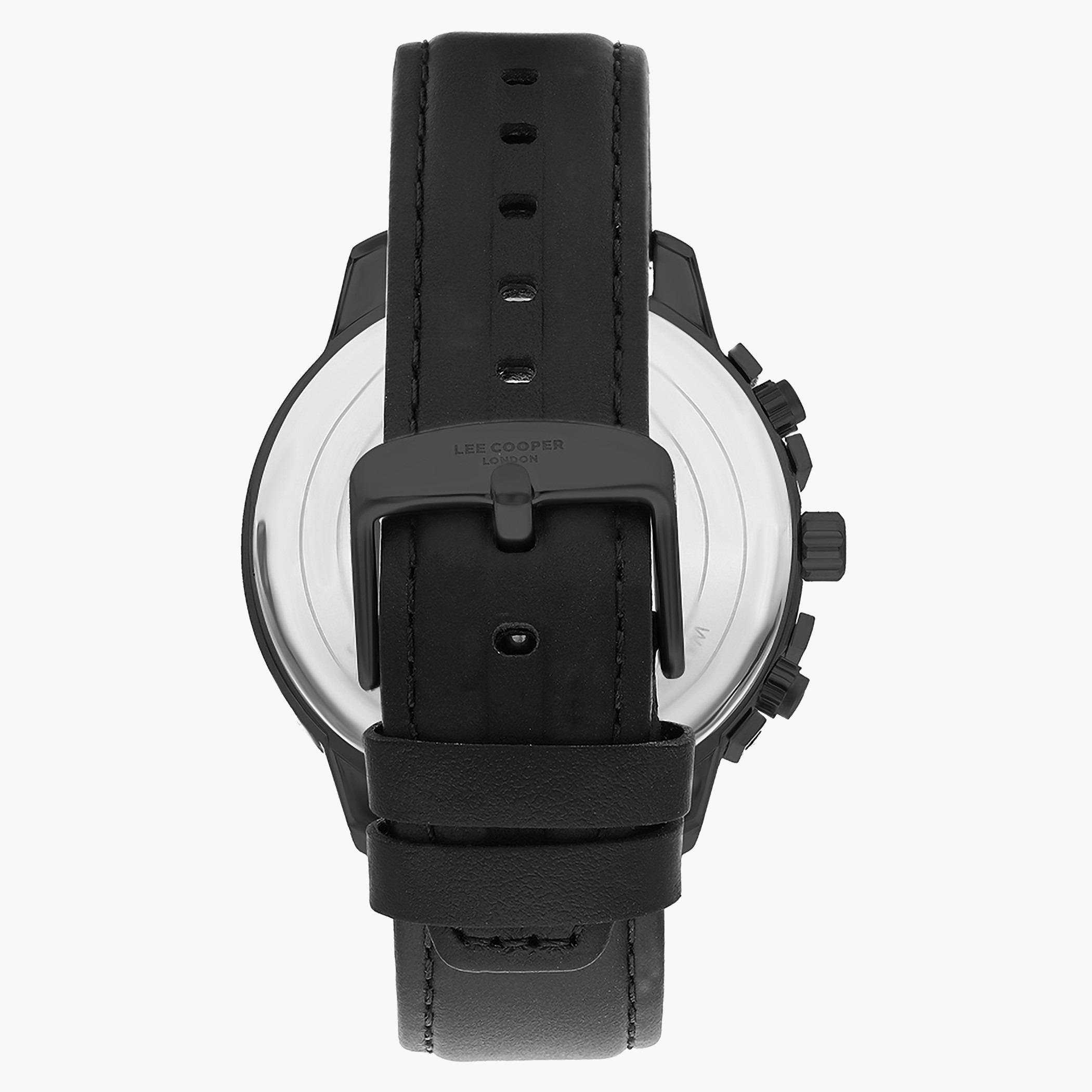لي كوبرساعة كرونوغراف للرجال من الجلد بسوار غامق ازرق - LC07321.091-men-watchesandjewellery-watches-image-3