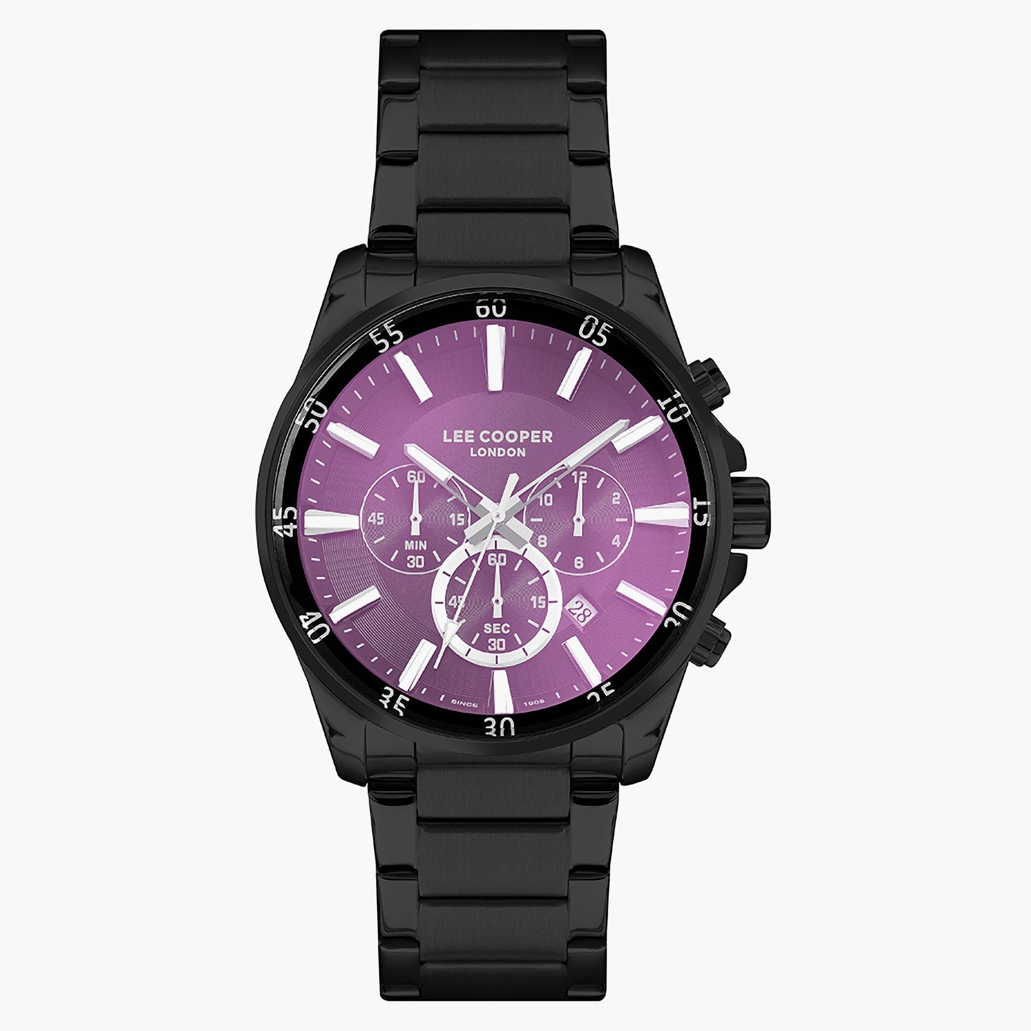 لي كوبرساعة كرونوغراف للرجال بسوار بندقي معدني - LC07322.660-men-watchesandjewellery-watches-image-1