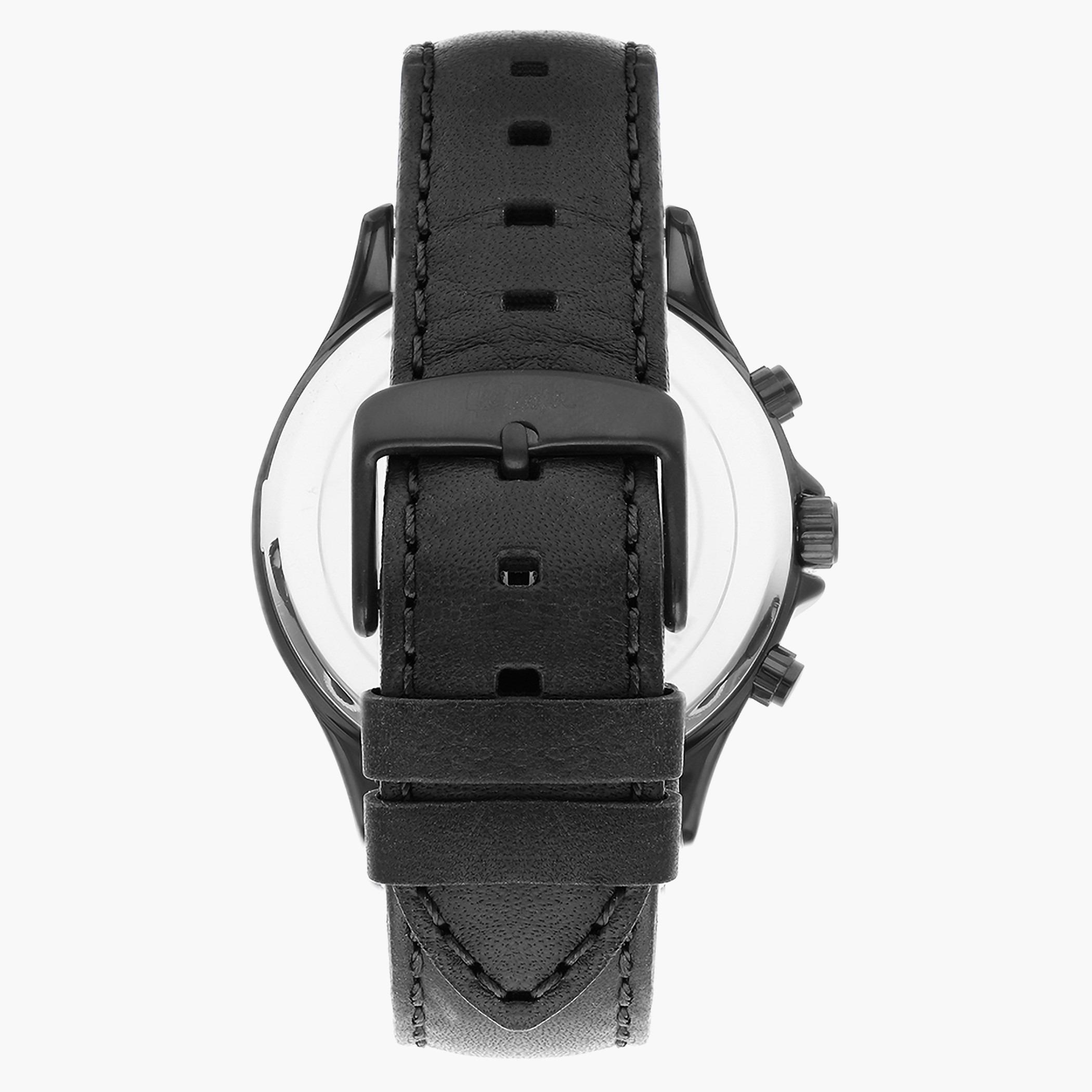 Lee Cooper Men Leather Black Strap Chronograph Watch - LC07324.061-men-watchesandjewellery-watches-image-3