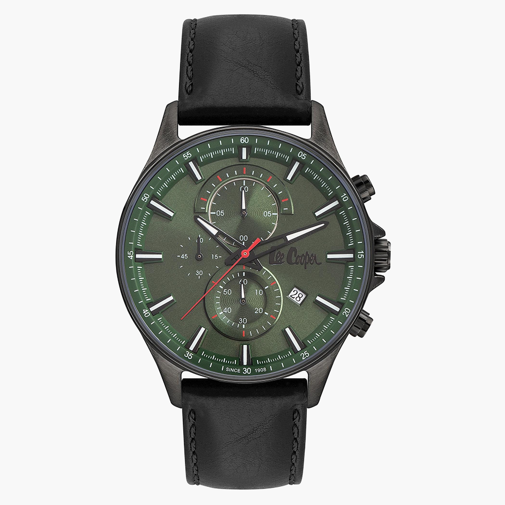 لي كوبرساعة كرونوغراف للرجال بسوار جلدي - LC07324.671-men-watchesandjewellery-watches-image-1