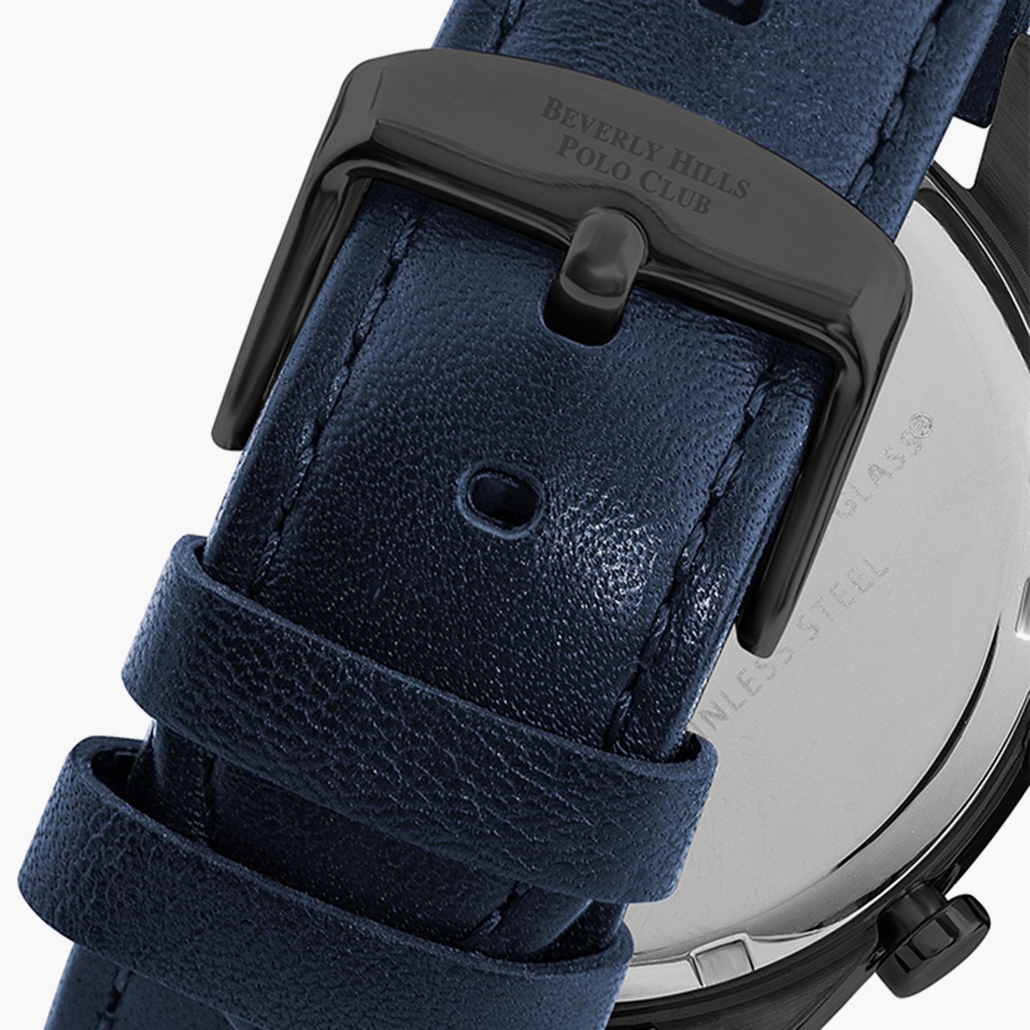ساعة بيفرلي هيلز بولو كلب كرونوغراف للرجال بسوار كحلي من الجلد - BP3205X.099-men-watchesandjewellery-watches-image-3